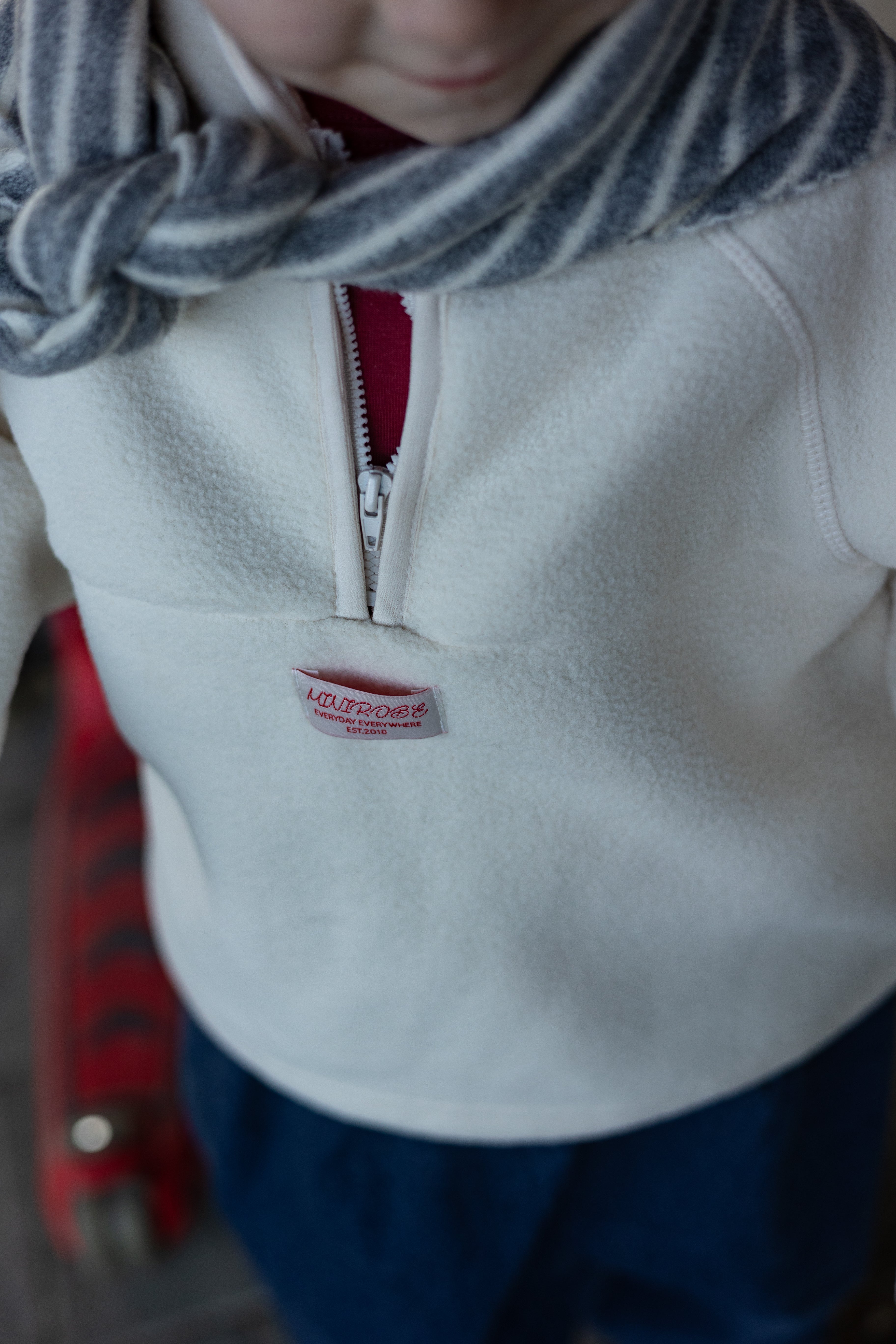 Echarpe Stripy - gris et écru