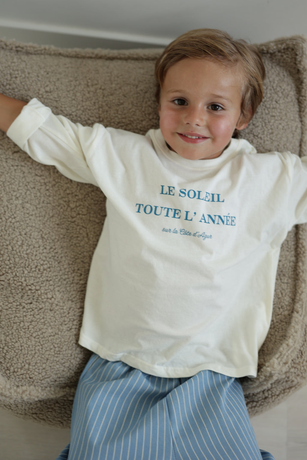 T-shirt Azur - écru