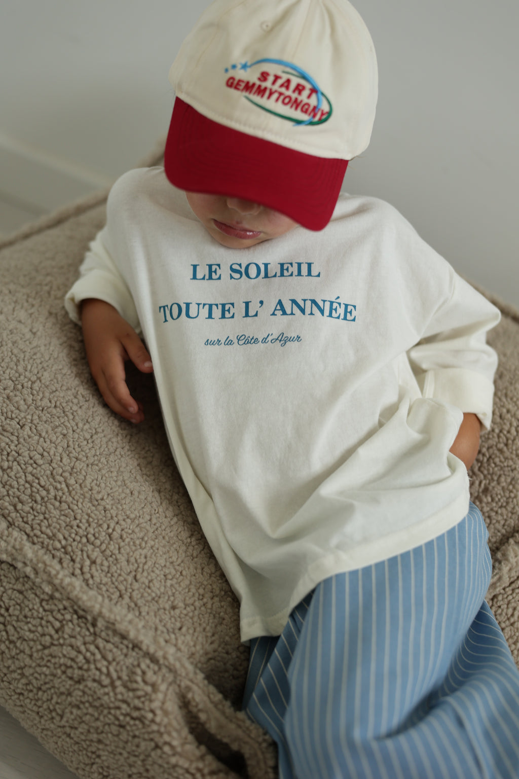 T-shirt Azur - écru