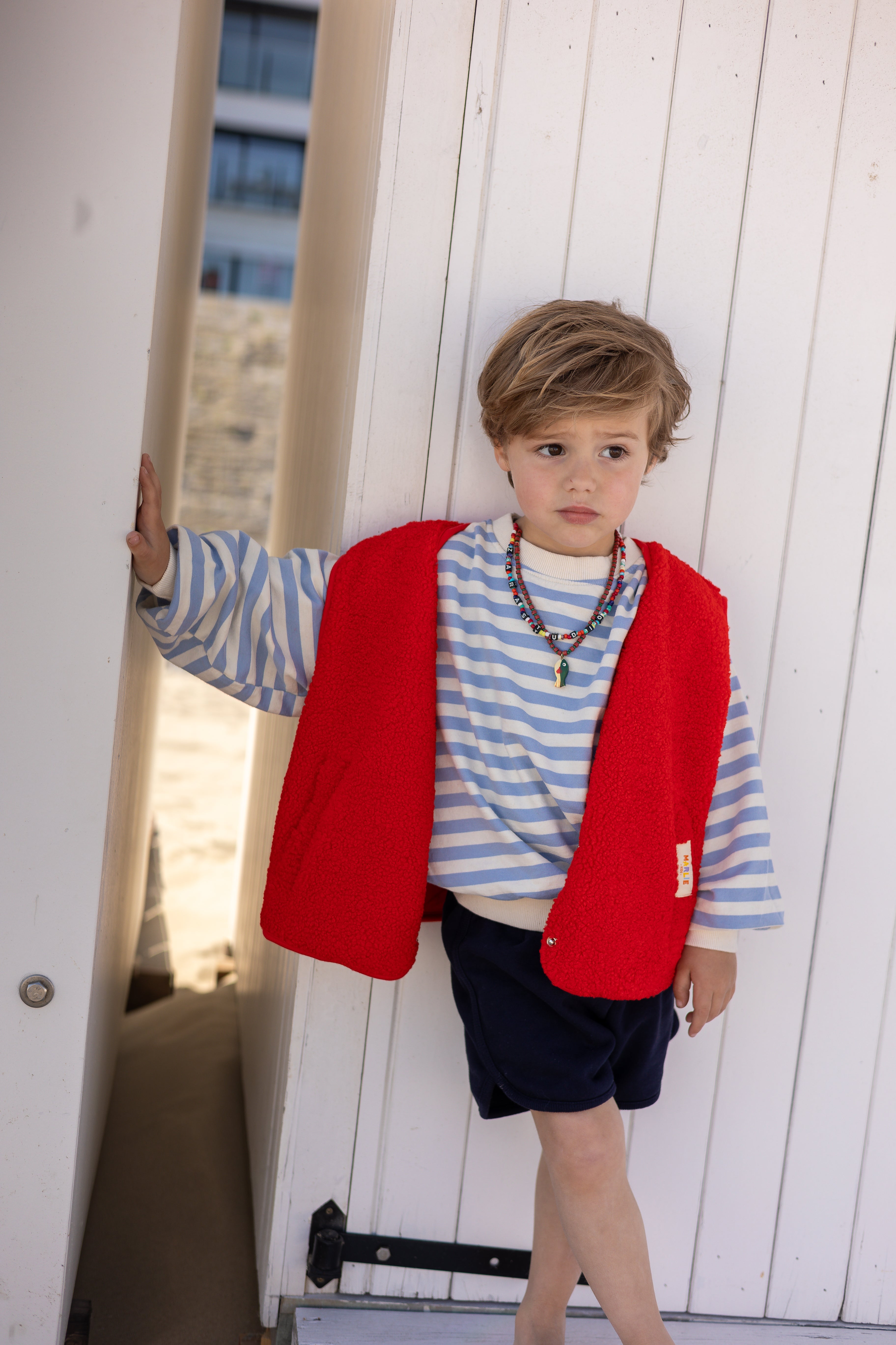 Pull Georges - bleu à lignes