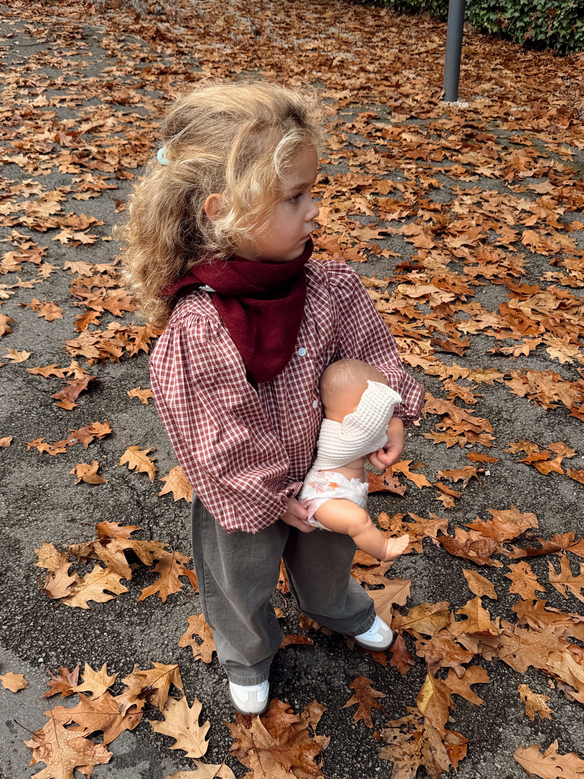 Blouse Agatha - carreaux bordeaux