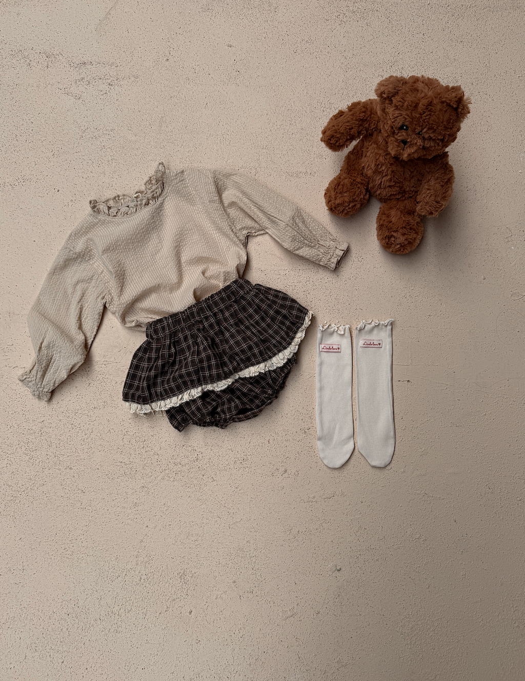 Jupe-culotte Tessa - brun à carreaux