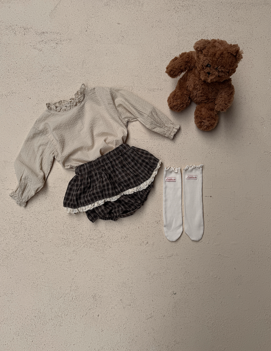 Jupe-culotte Tessa - brun à carreaux