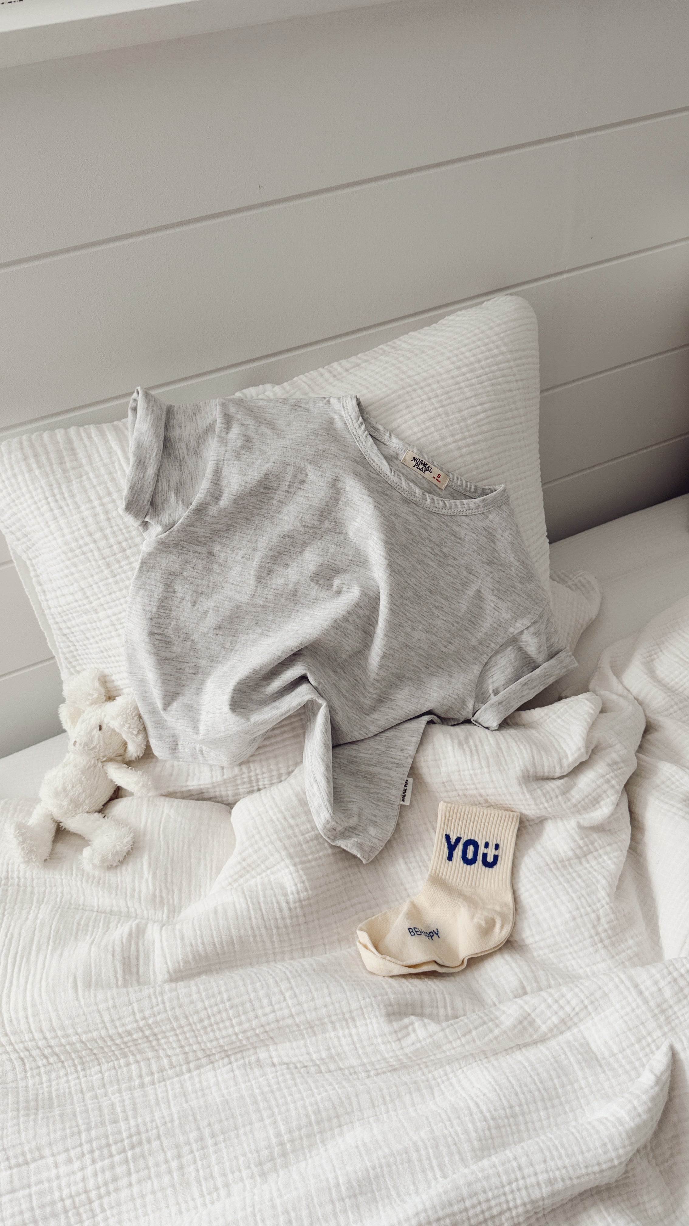 Chaussettes Jacob - écru et bleu