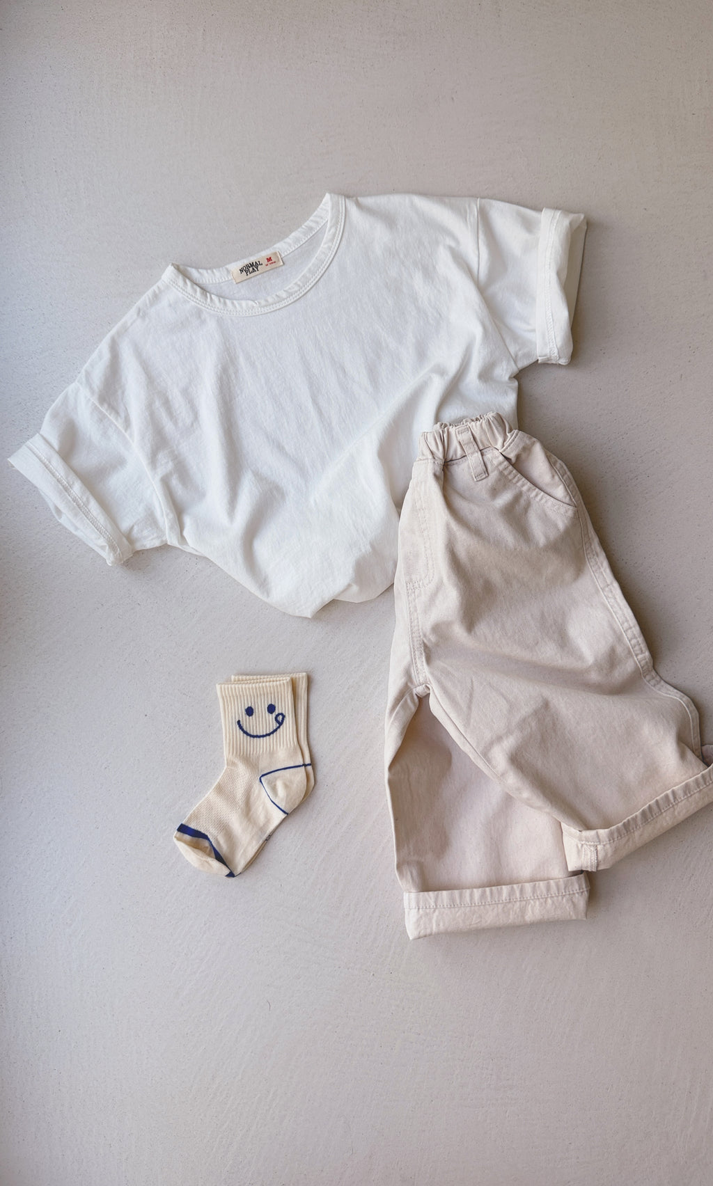 Chaussettes Jacob - écru et bleu