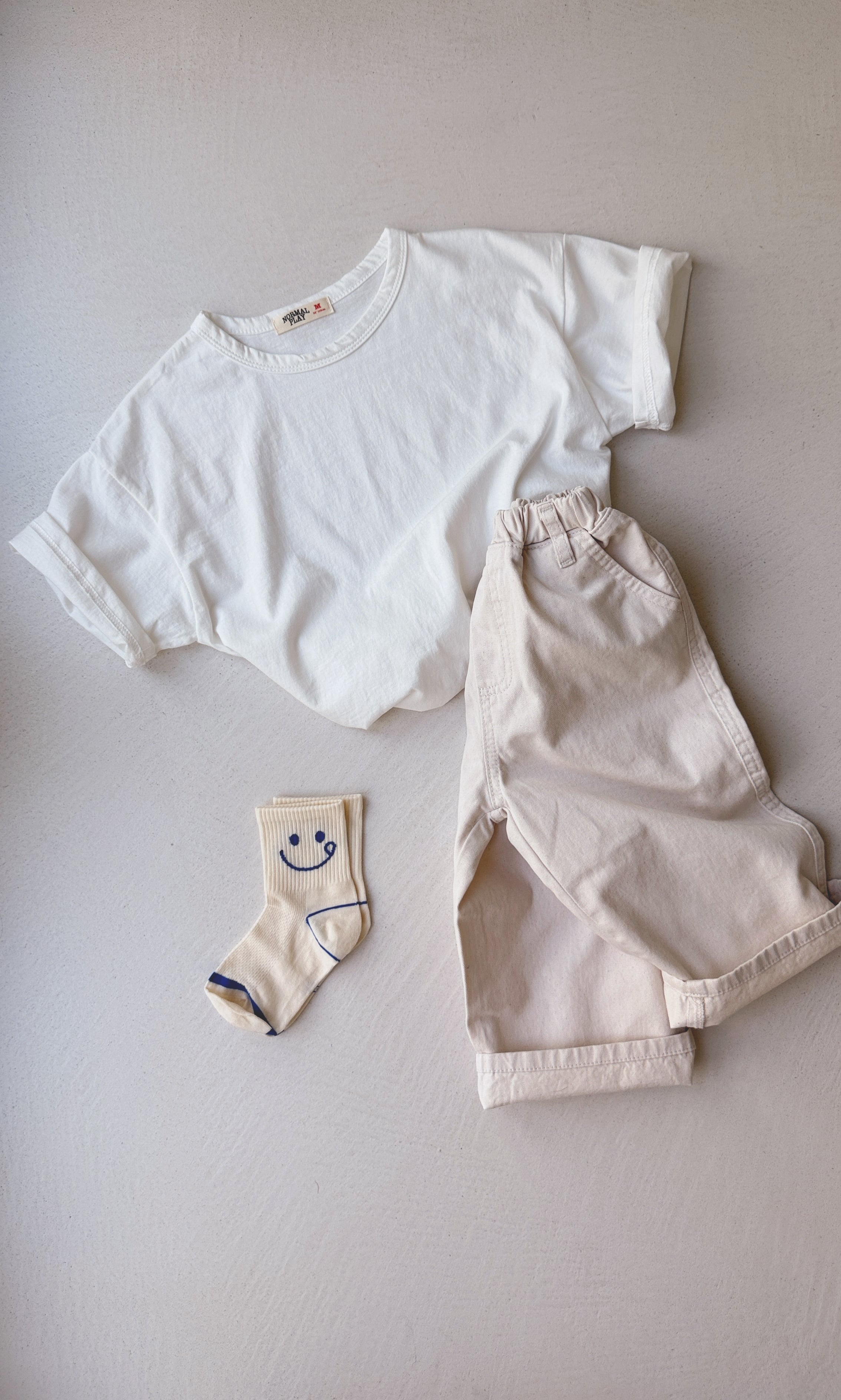 Chaussettes Jacob - écru et bleu