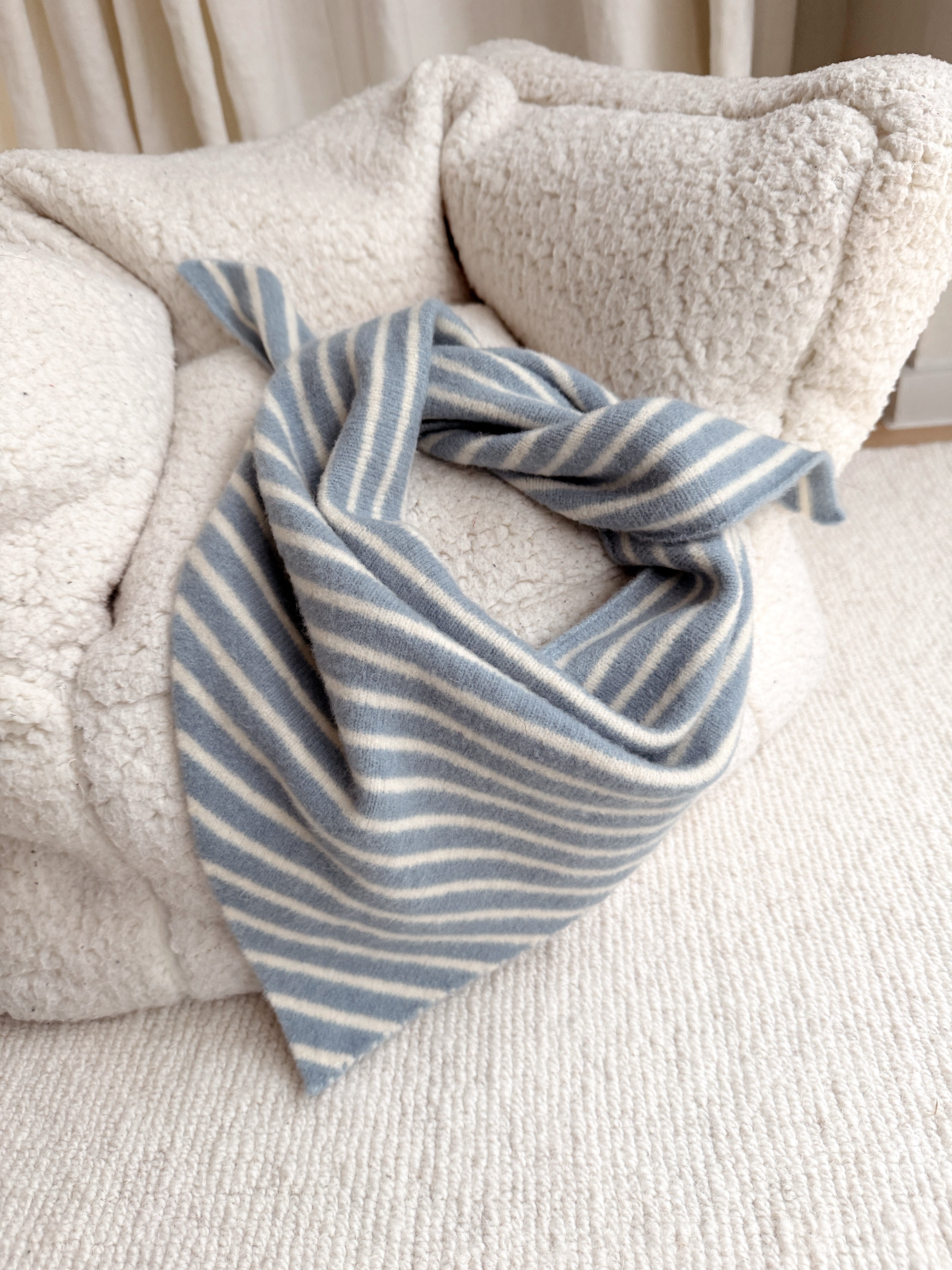 Echarpe Stripy - bleu et écru