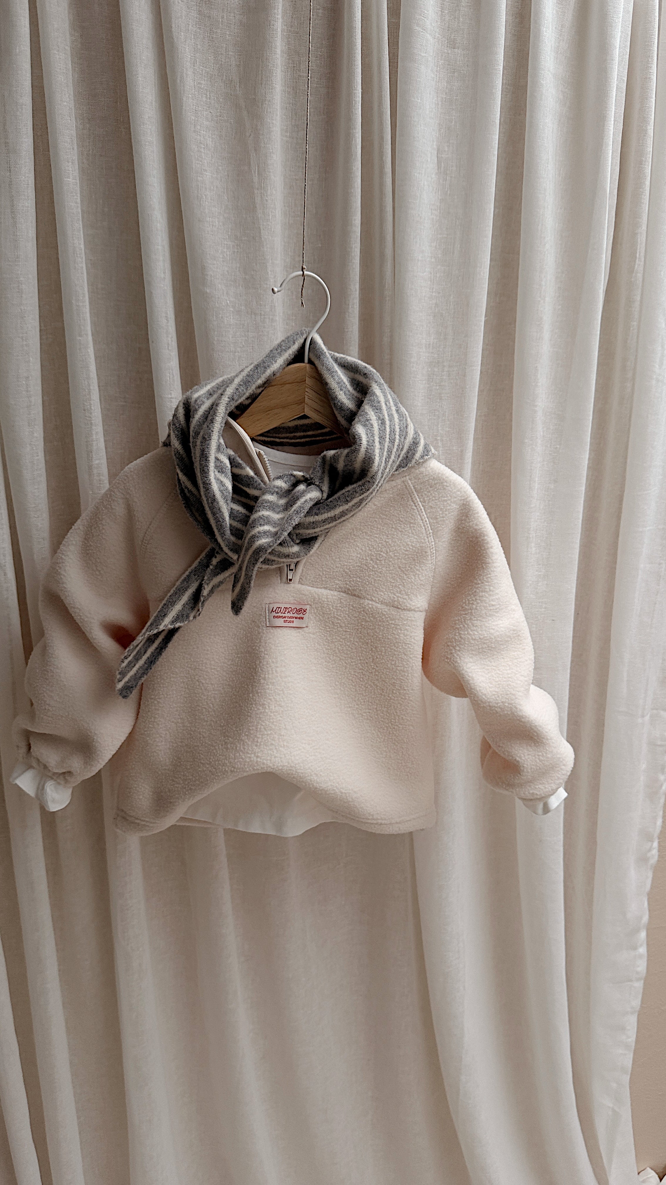 Echarpe Stripy - gris et écru