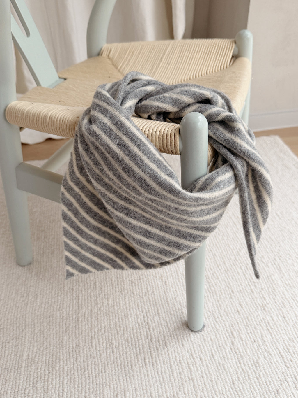 Echarpe Stripy - gris et écru