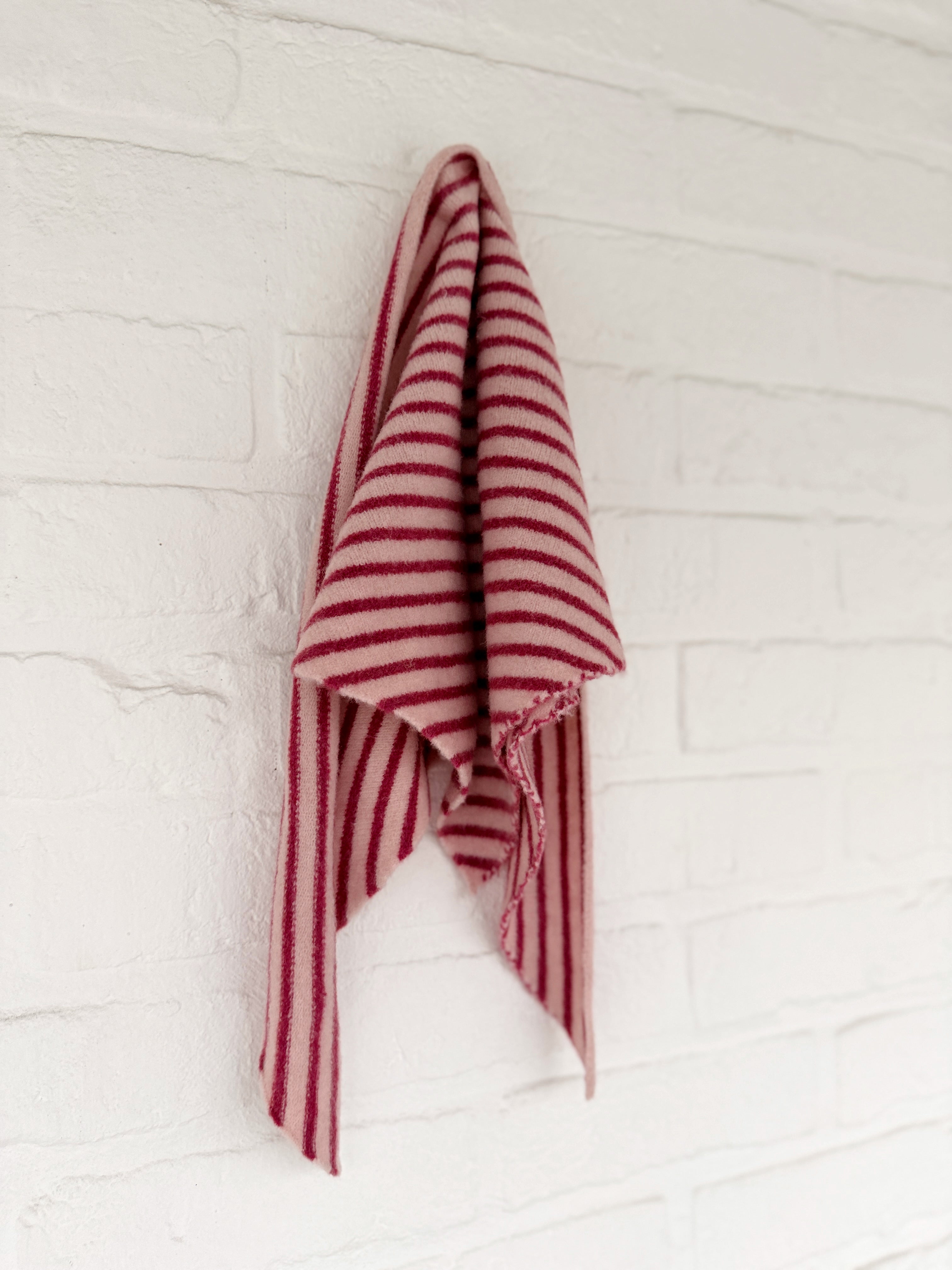 Echarpe Stripy - rose et rouge