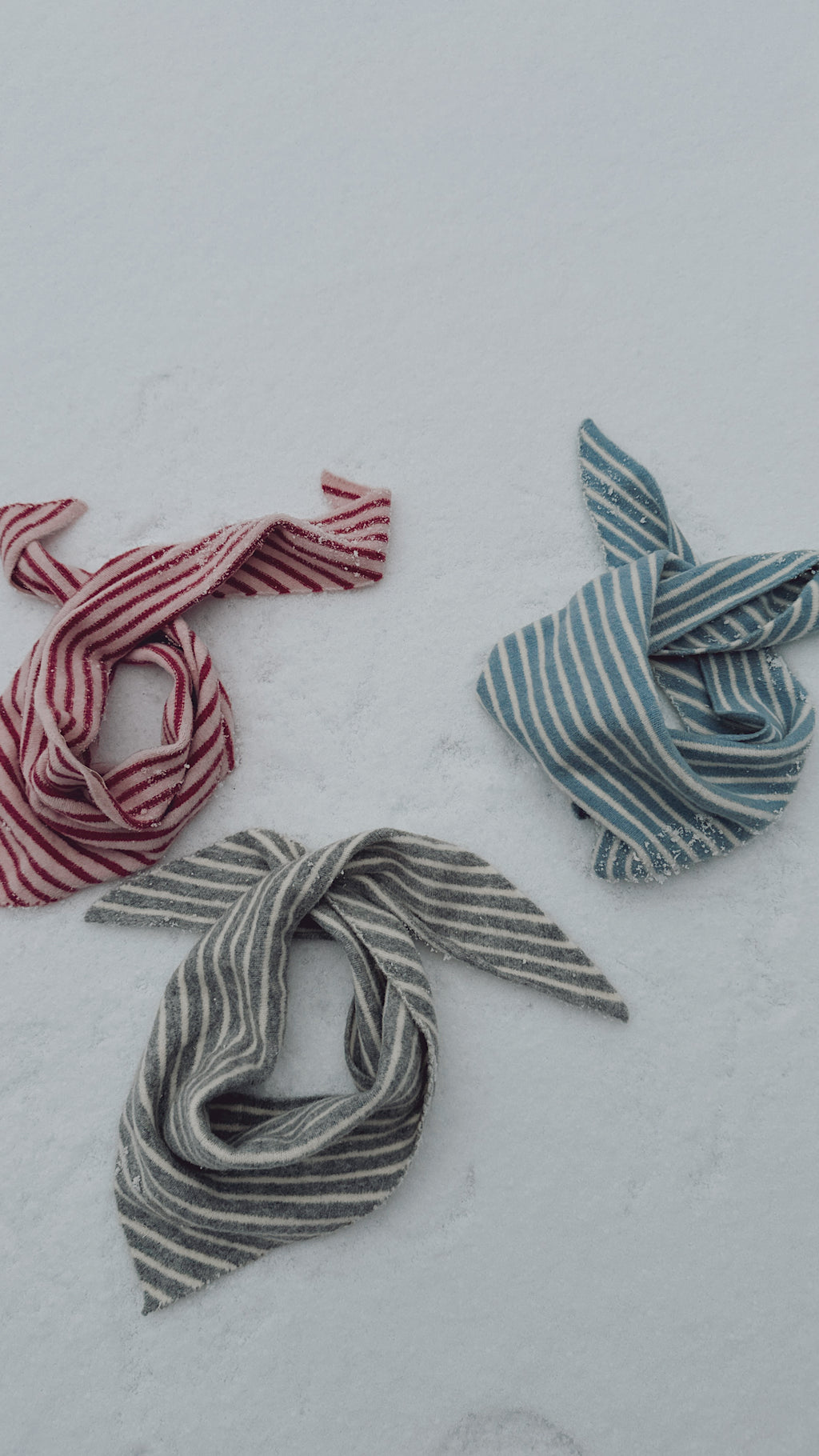 Stripy scarf - pink and red