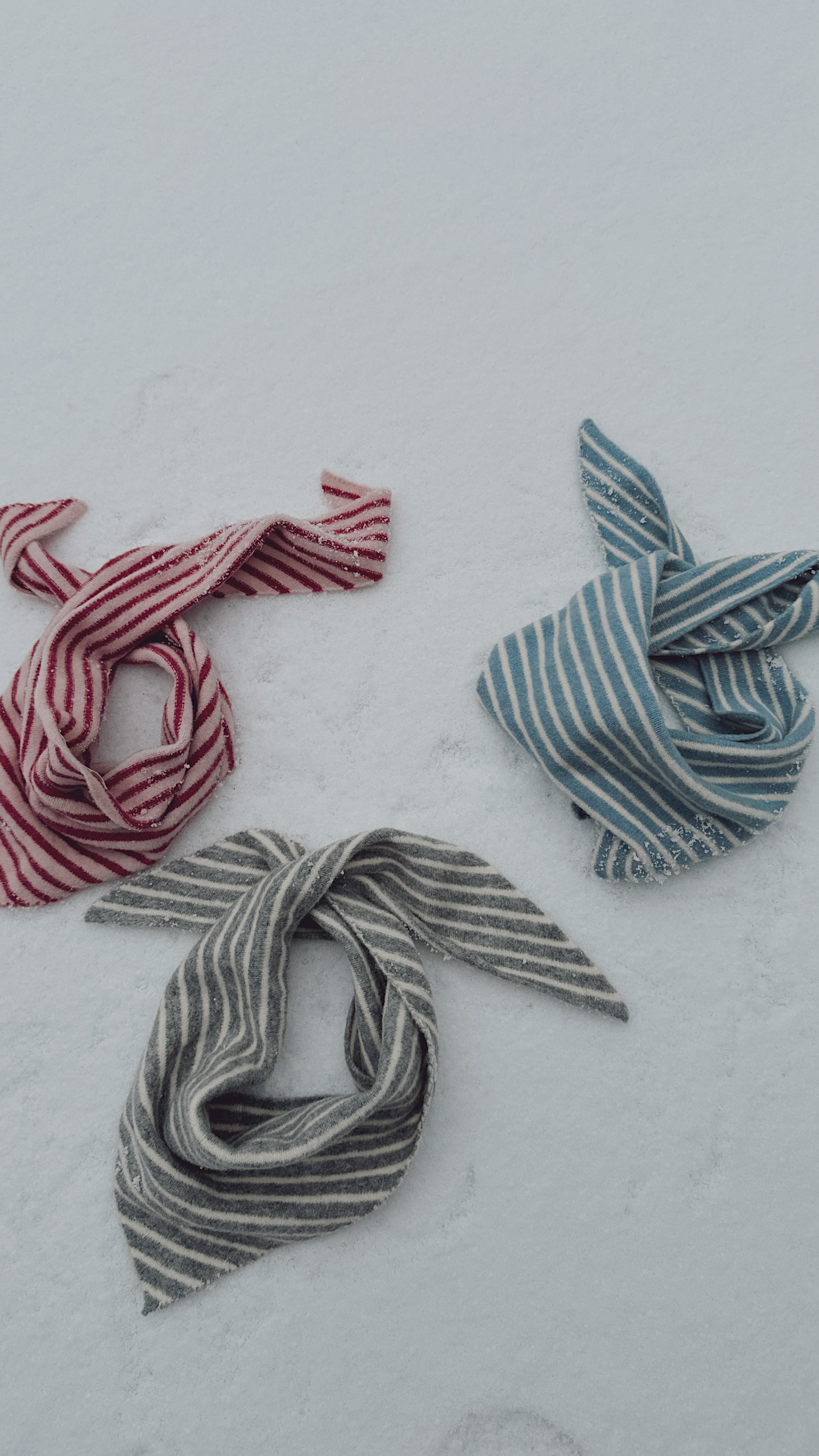 Stripy scarf - pink and red