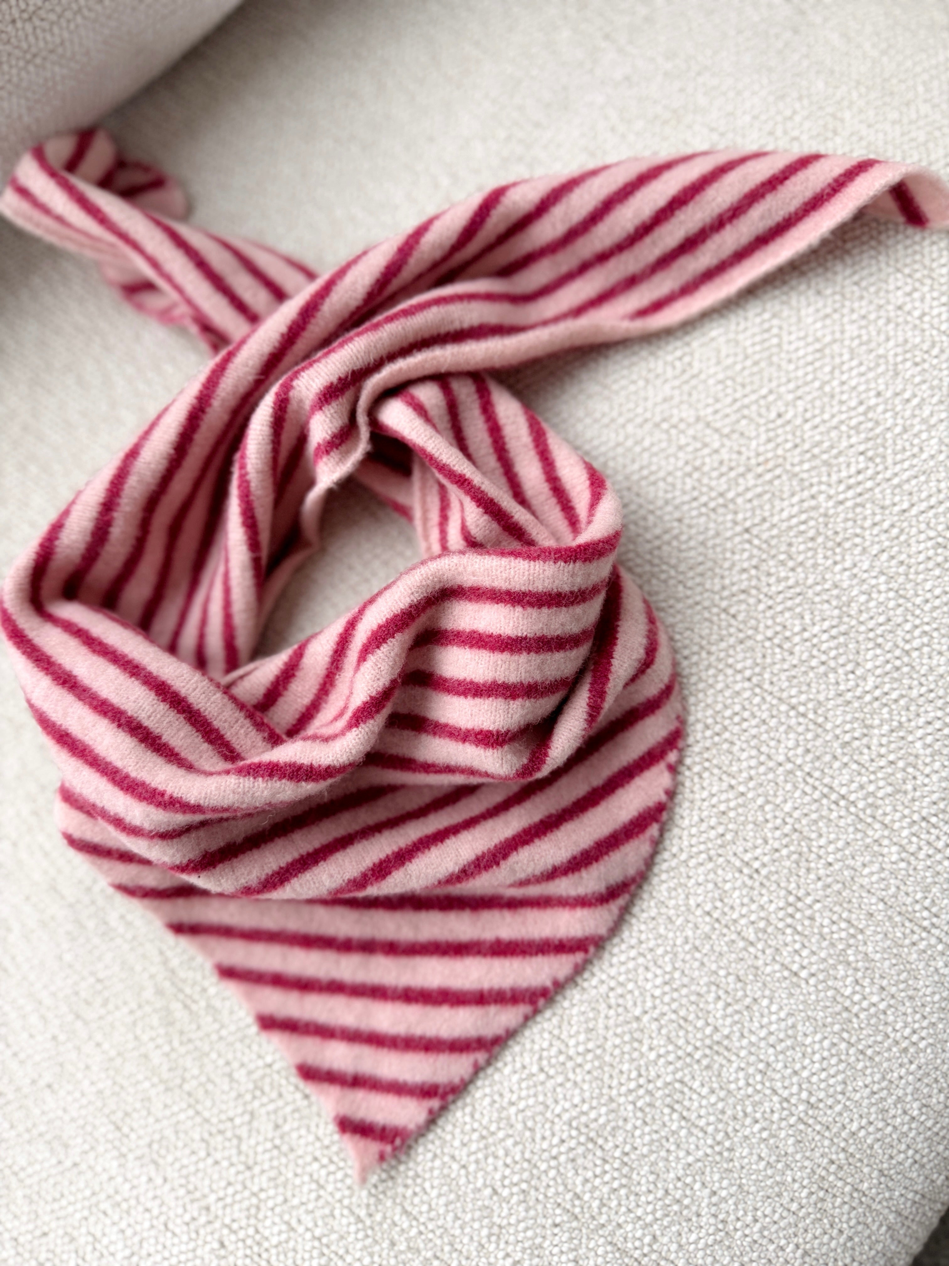 Echarpe Stripy - rose et rouge