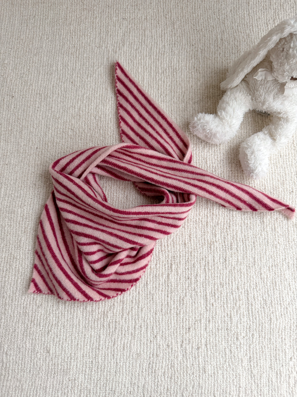 Stripy scarf - pink and red