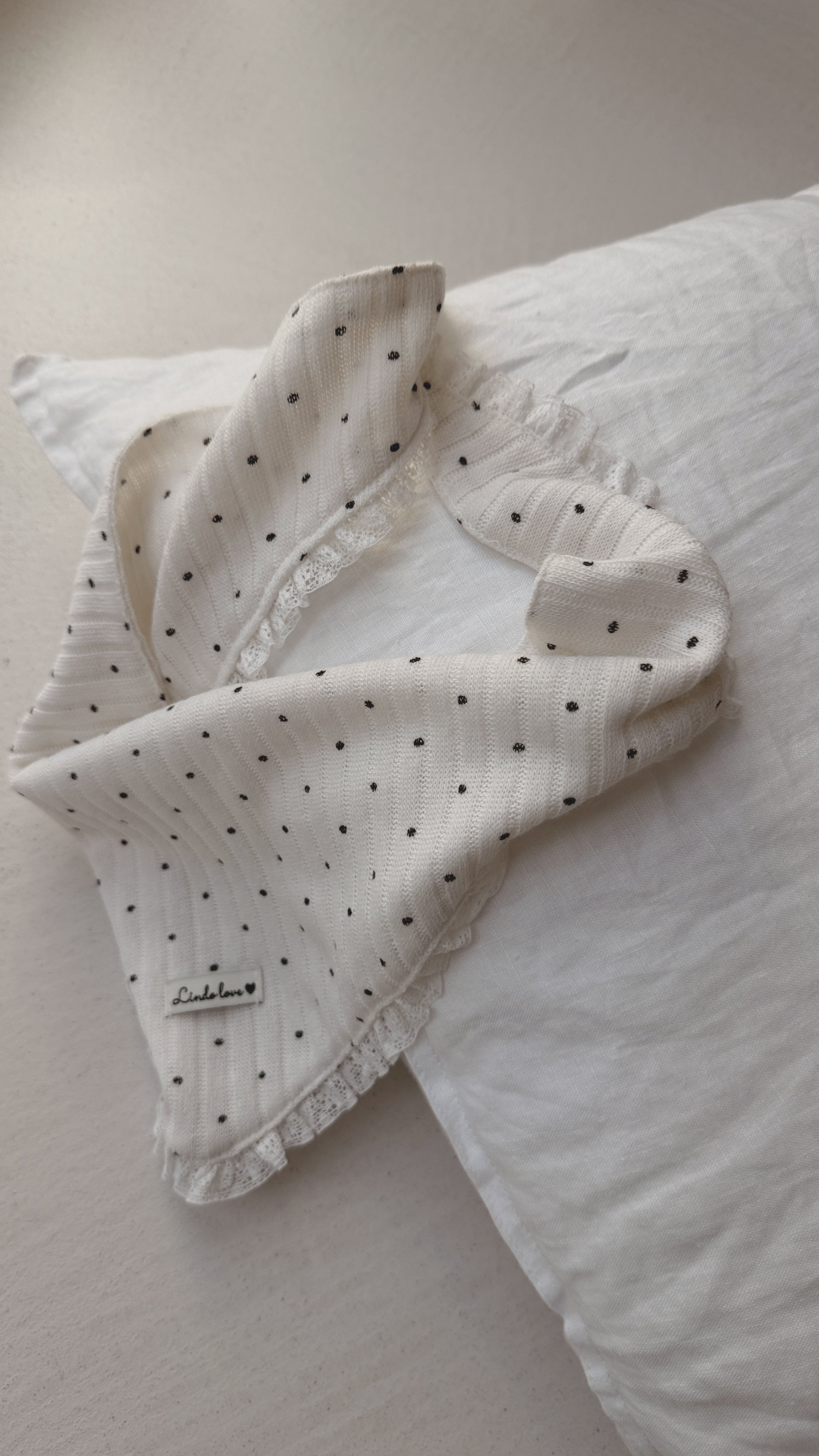 Foulard Alicia- blanc à pois