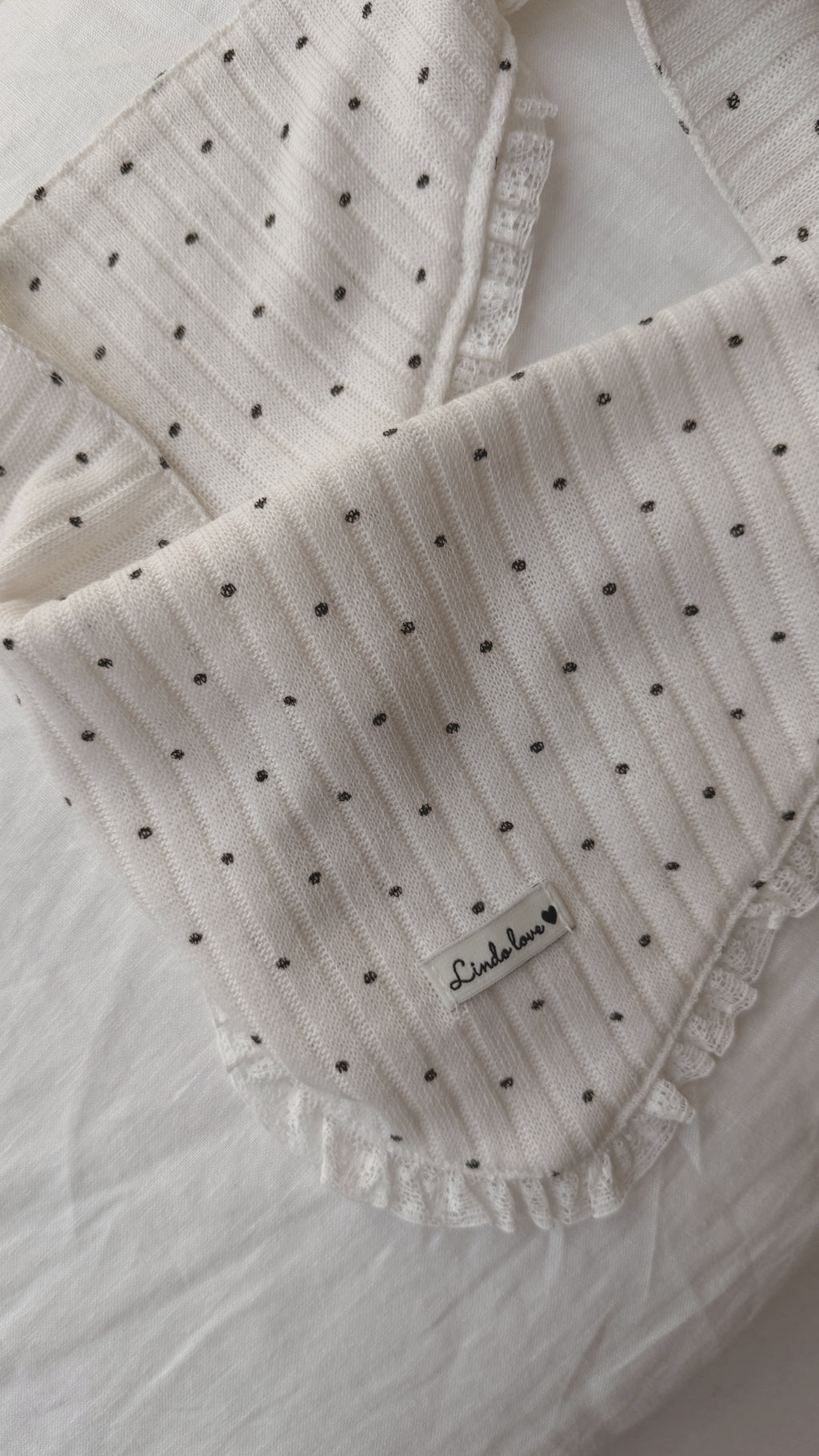 Foulard Alicia- blanc à pois