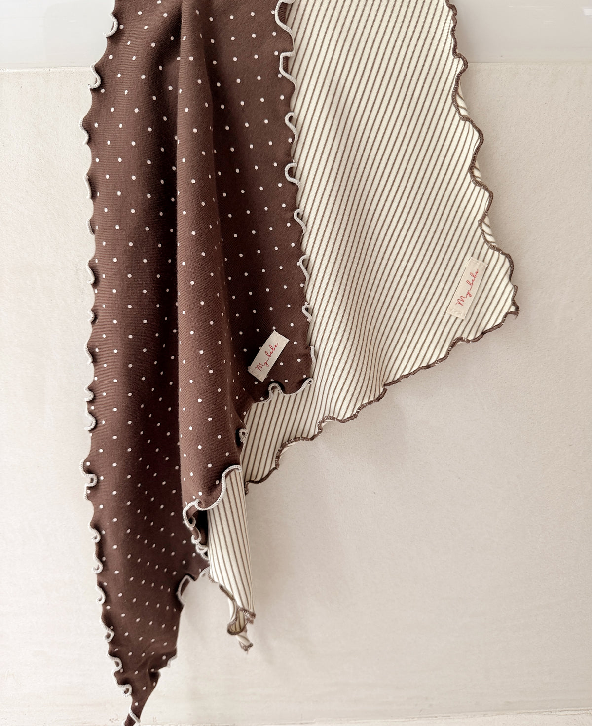 Foulard Rachel - écru à lignes