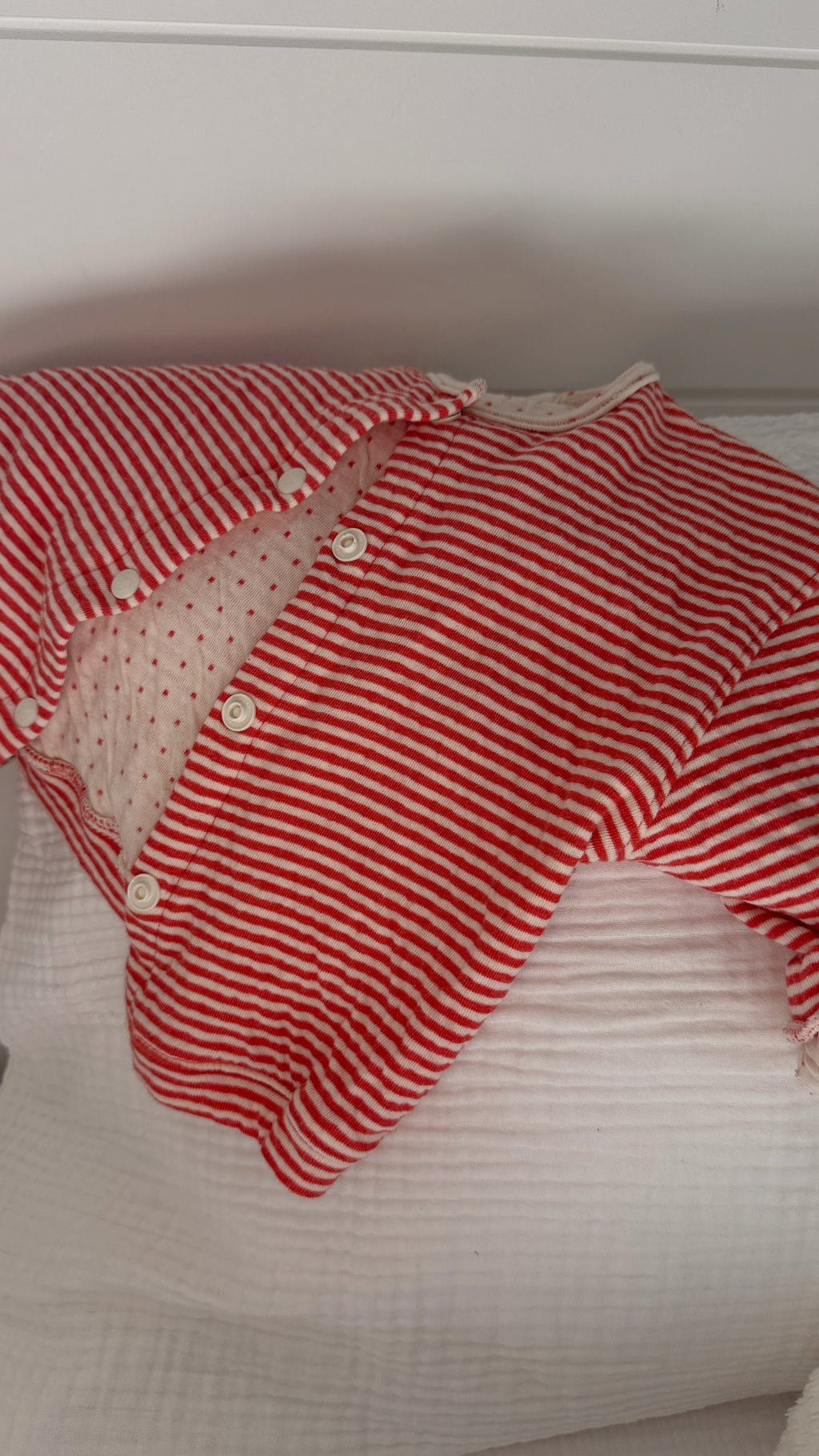 Gilet Marion - rouge à lignes