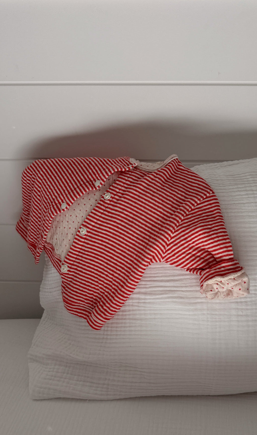 Gilet Marion - rouge à lignes
