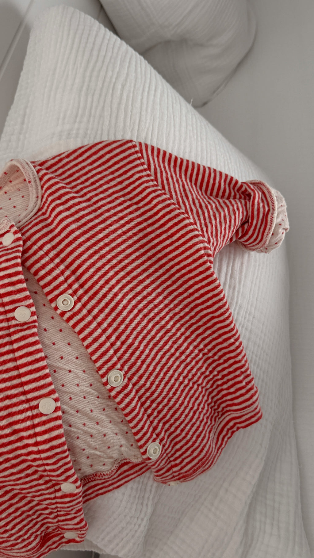 Gilet Marion - rouge à lignes
