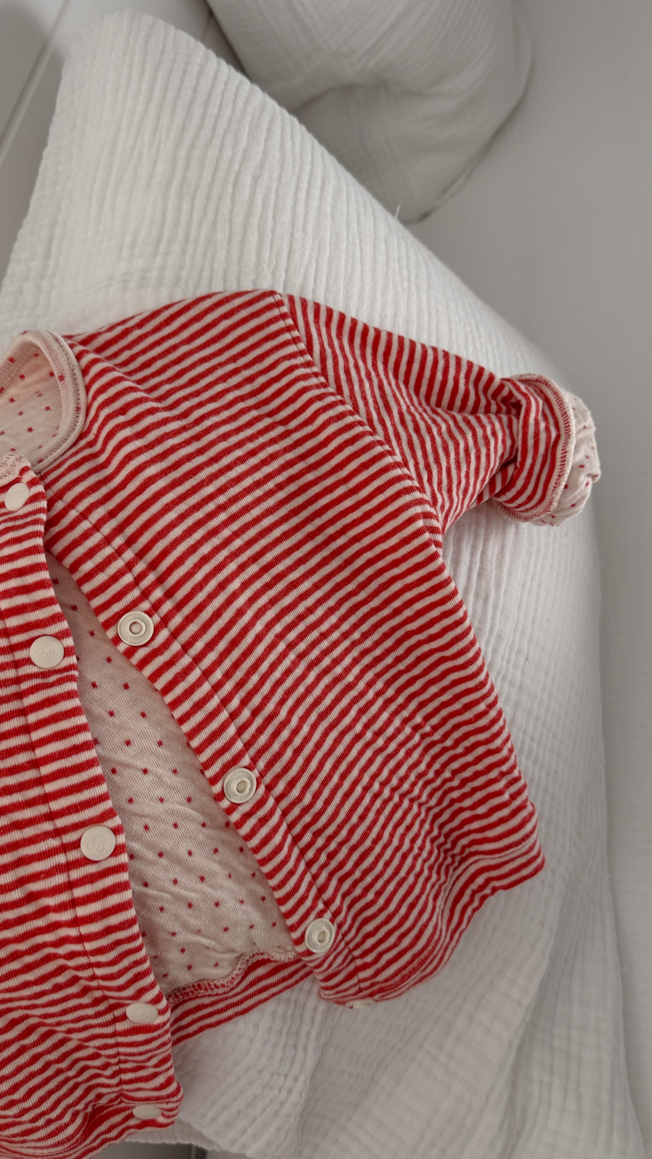 Gilet Marion - rouge à lignes