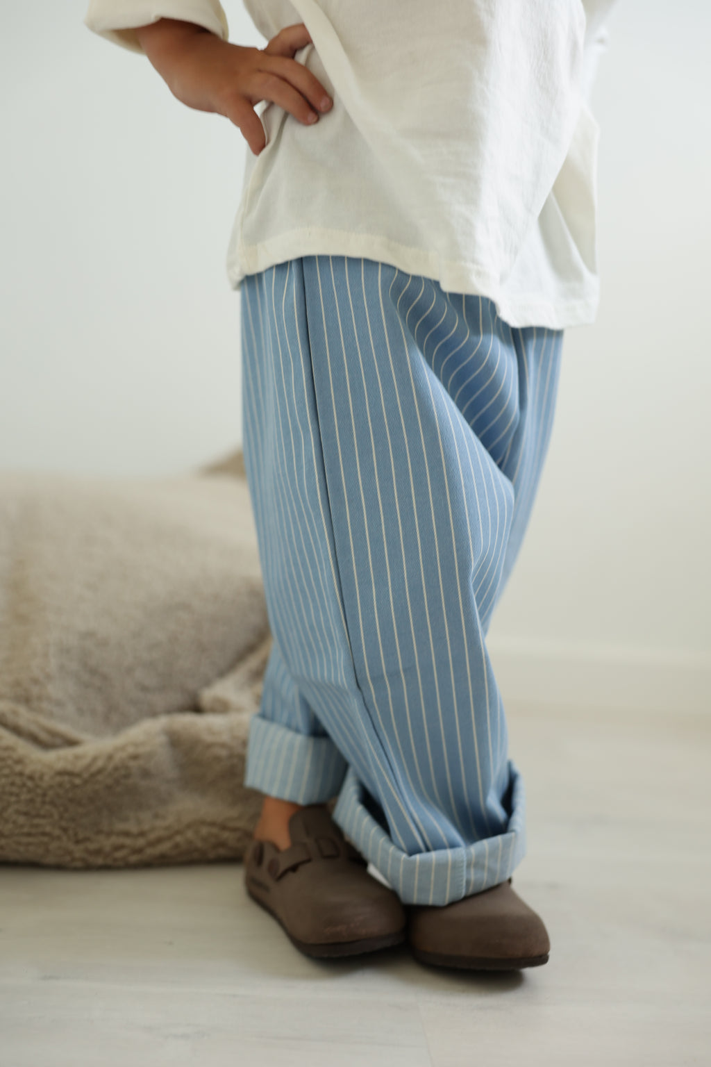 Jeans Viggo - bleu ciel à rayures
