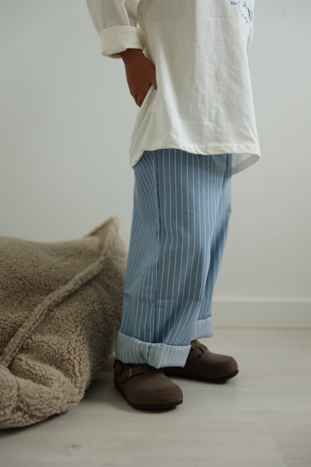 Jeans Viggo - bleu ciel à rayures