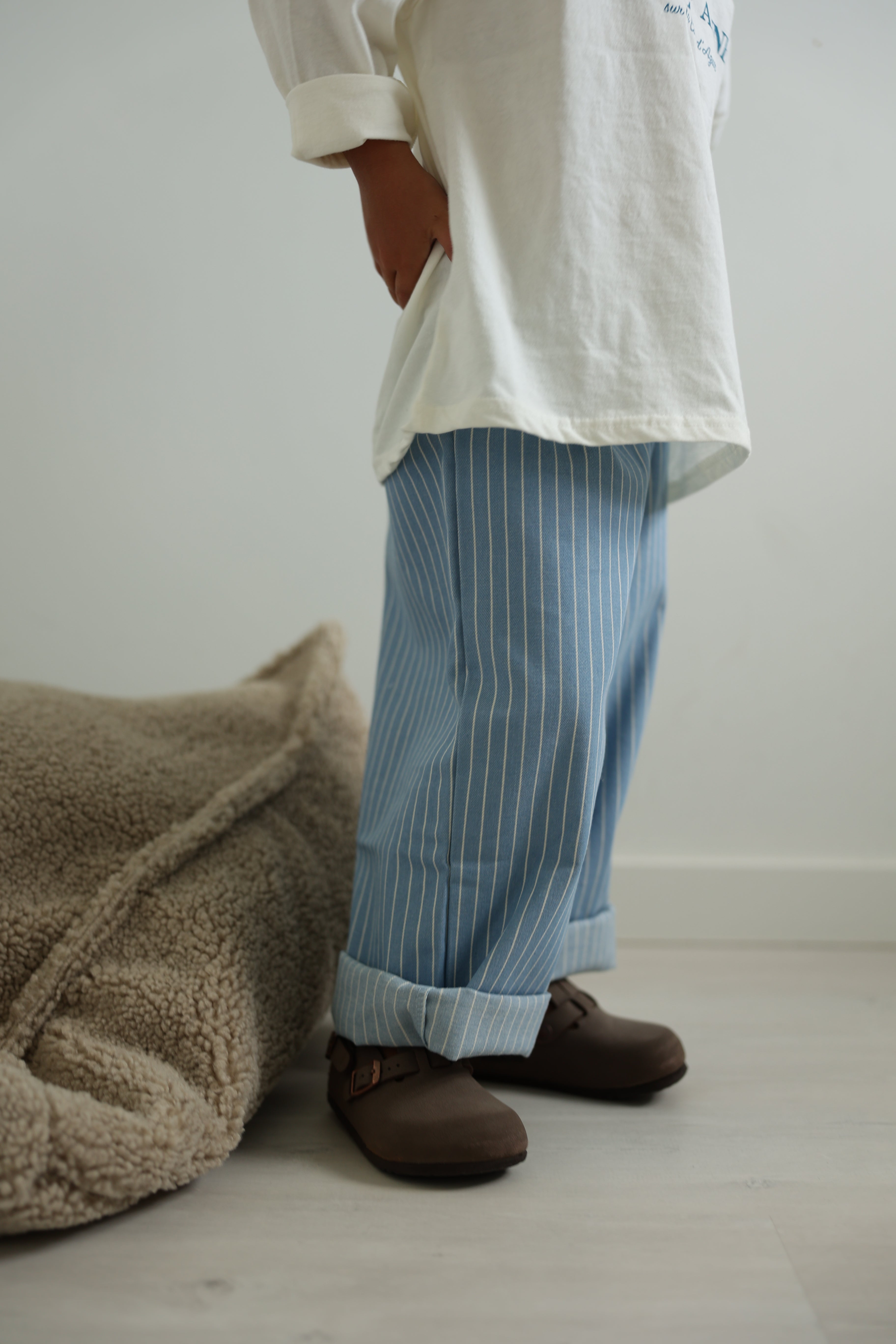 Jeans Viggo - bleu ciel à rayures