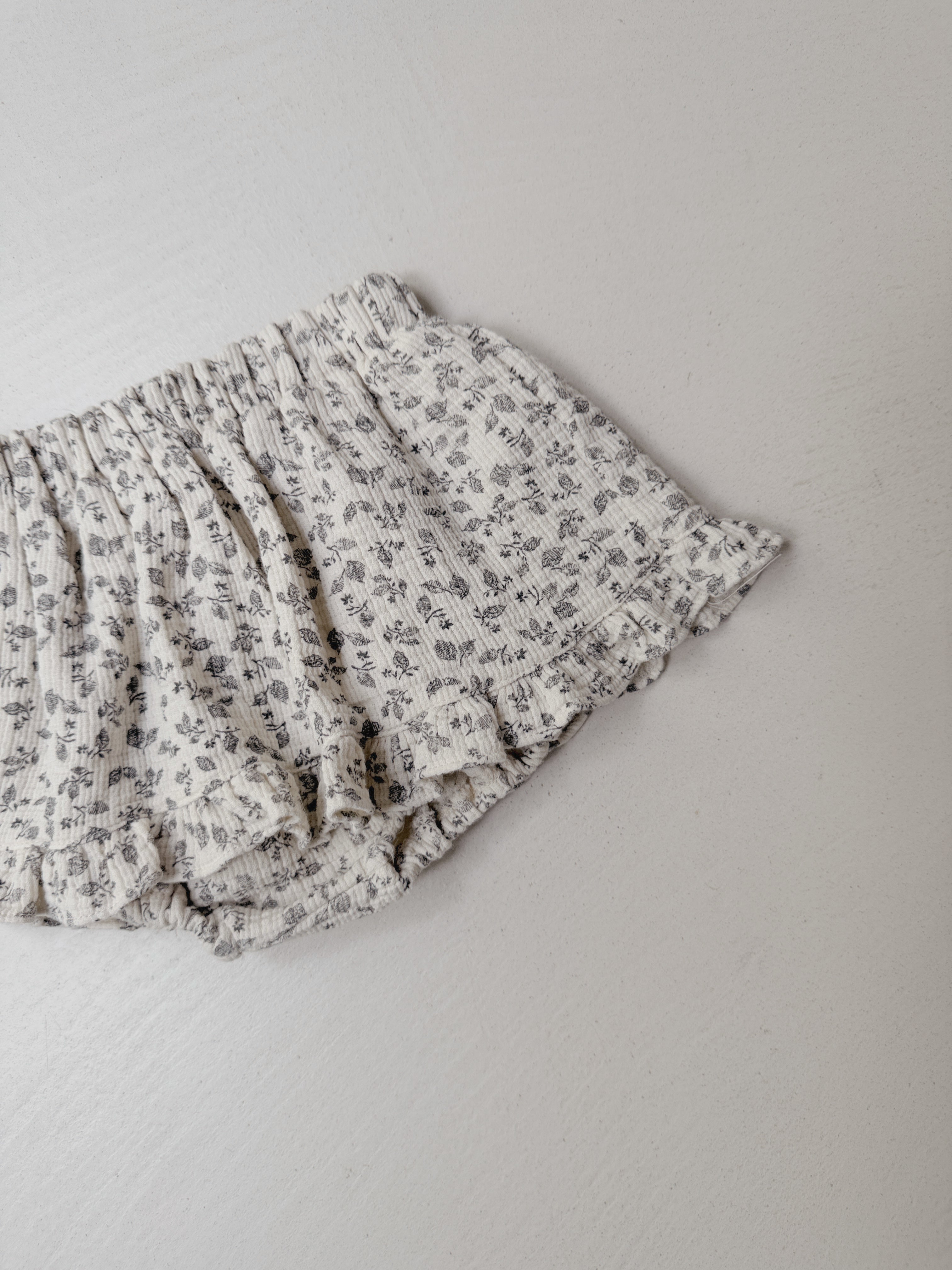 Jupe-culotte Agnès - écru à fleurs