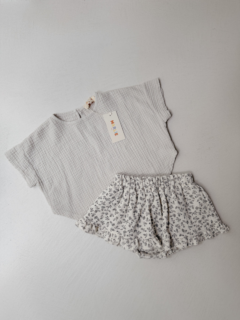 Jupe-culotte Agnès - écru à fleurs