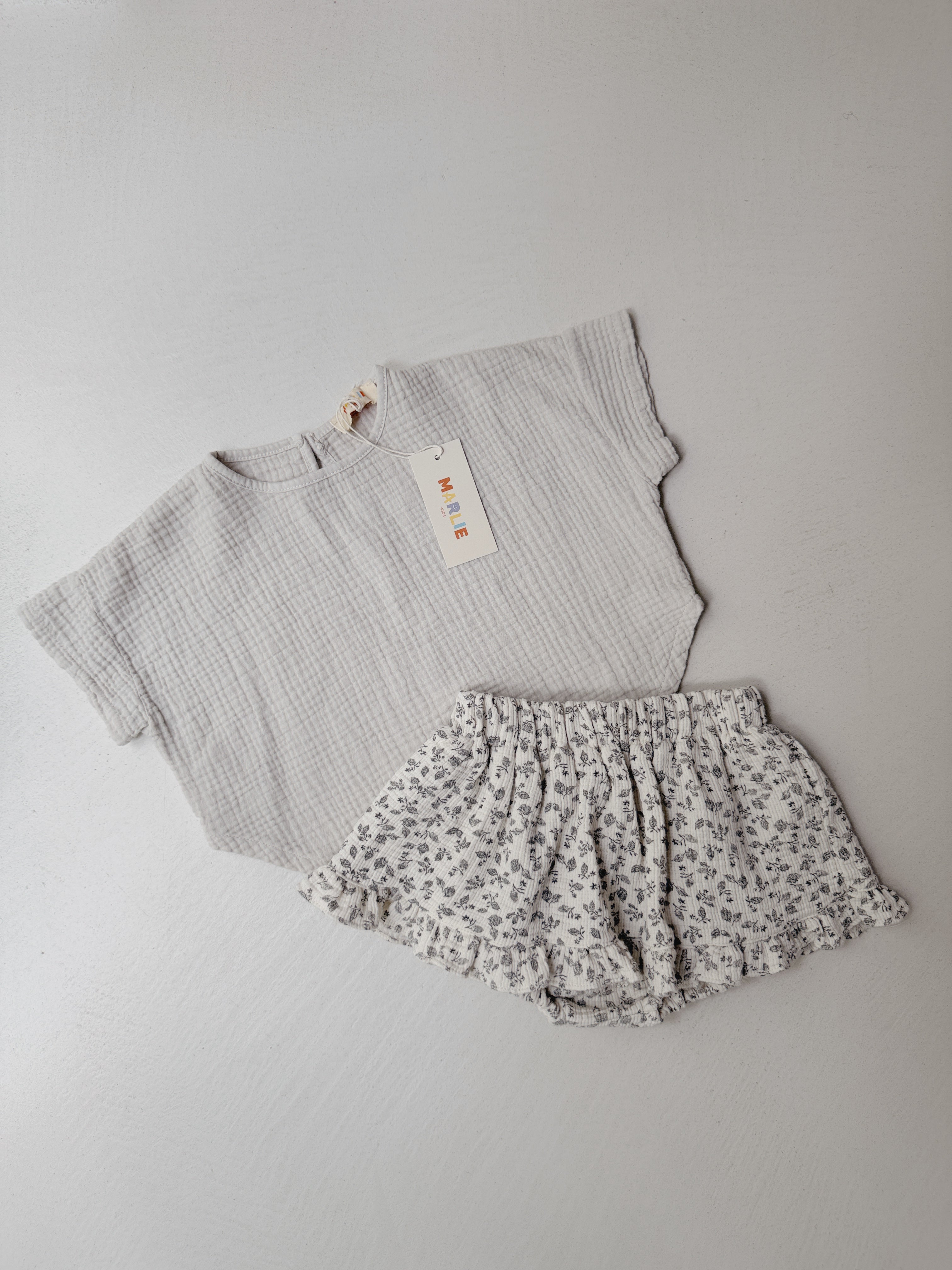 Jupe-culotte Agnès - écru à fleurs