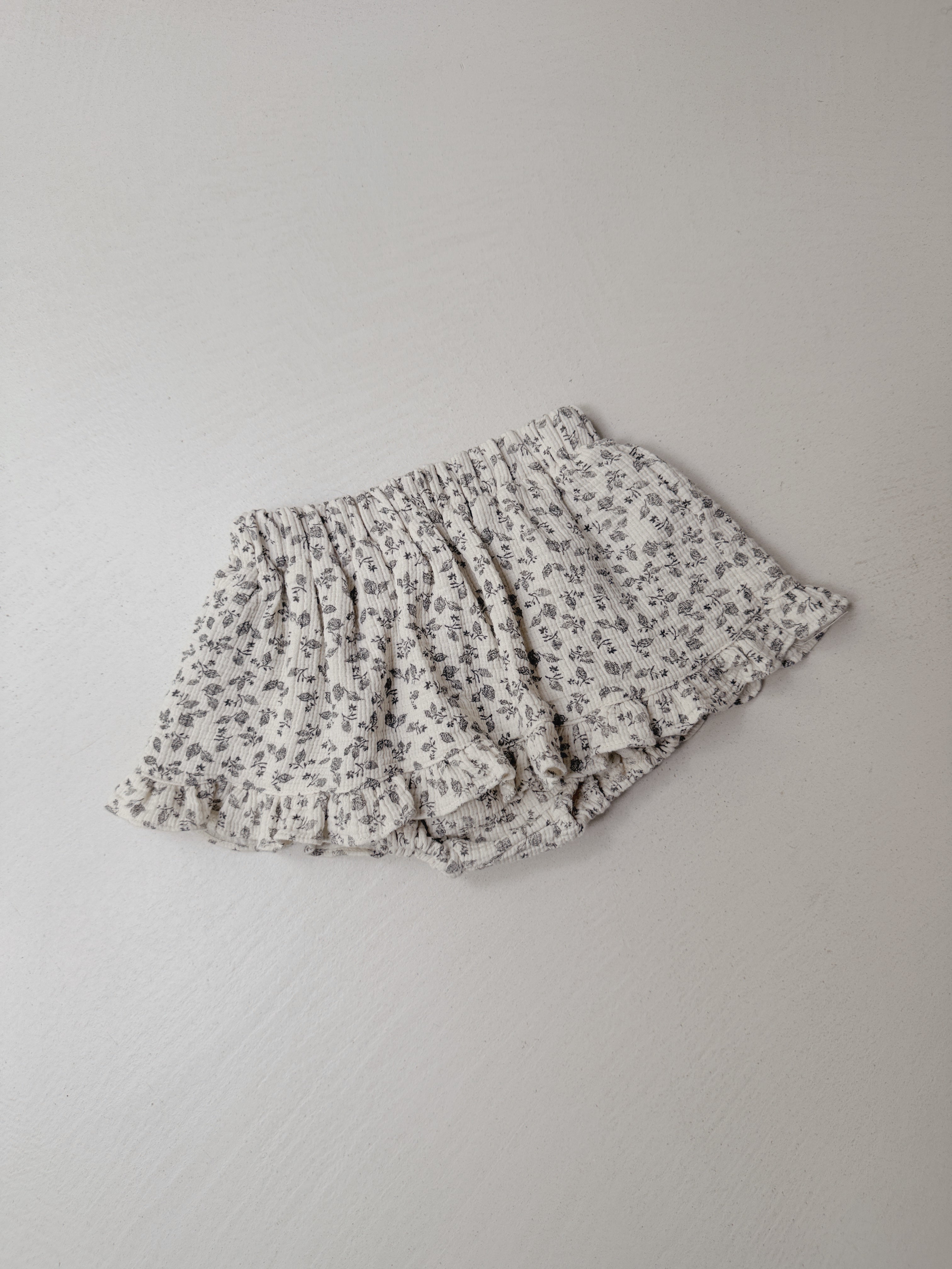 Jupe-culotte Agnès - écru à fleurs