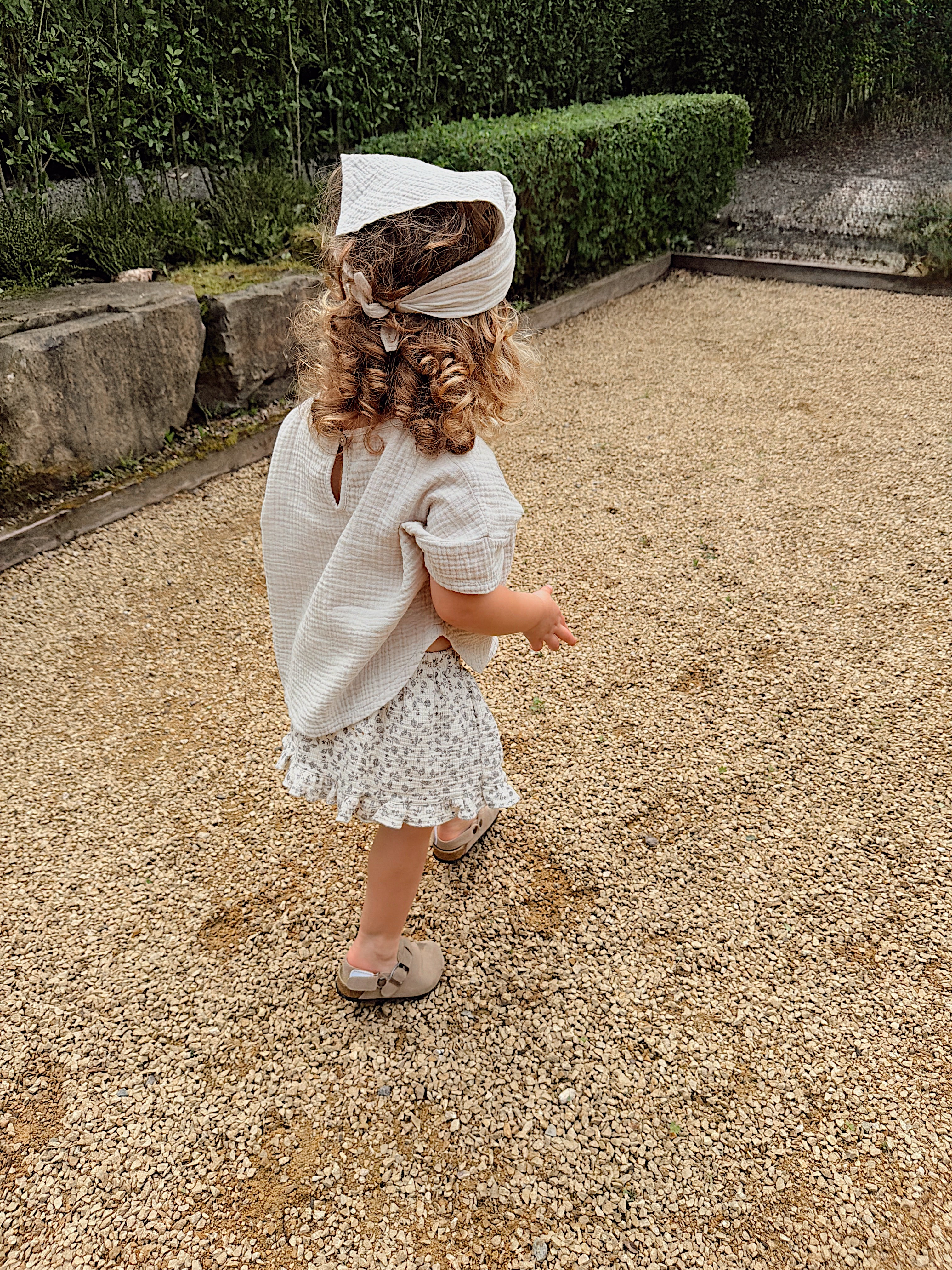Jupe-culotte Agnès - écru à fleurs