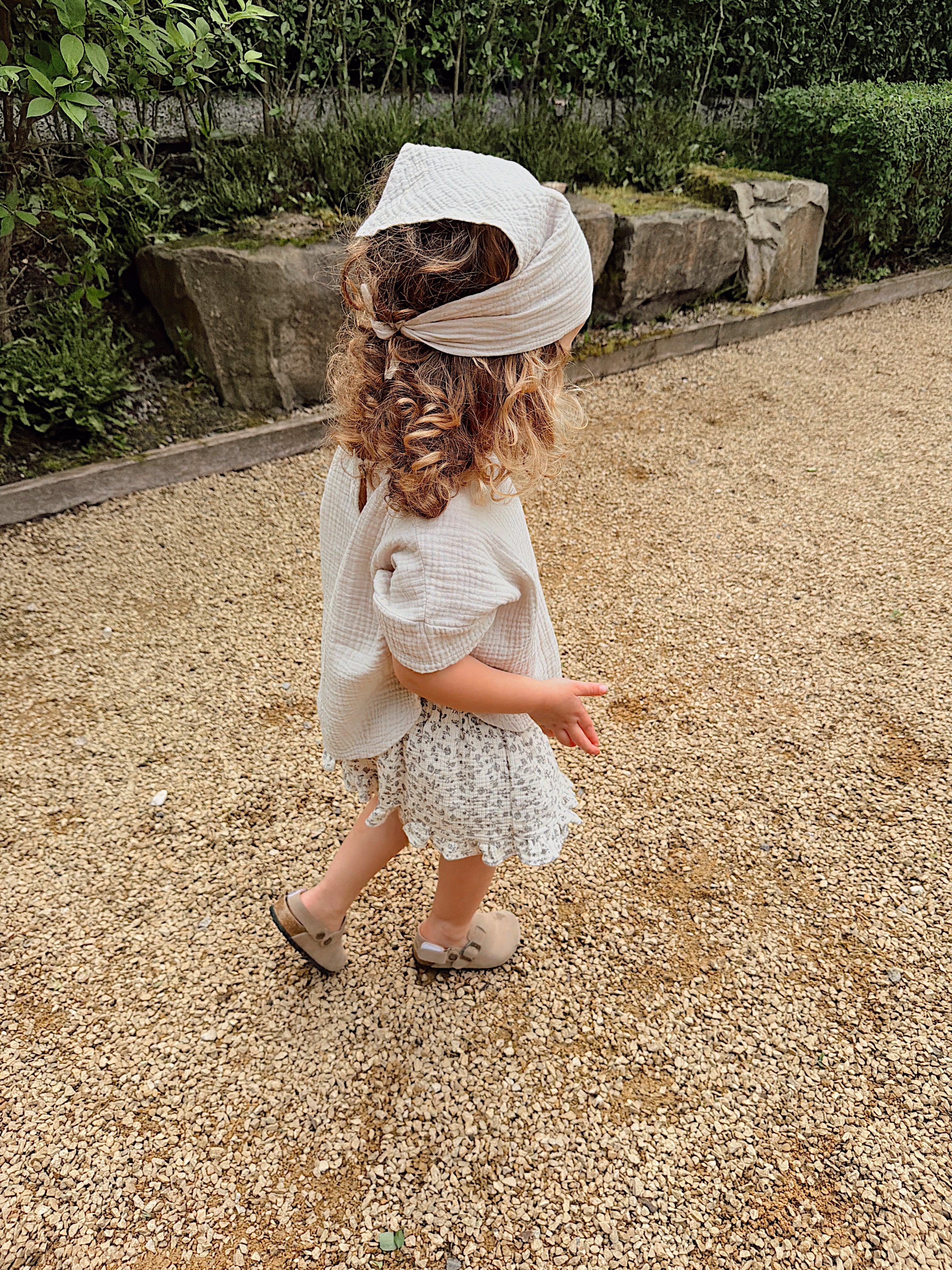 Jupe-culotte Agnès - écru à fleurs