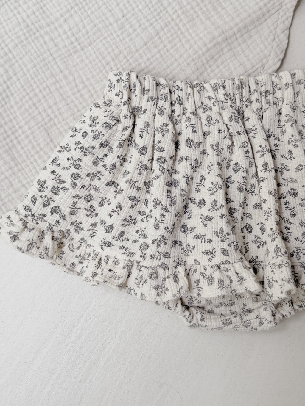 Jupe-culotte Agnès - écru à fleurs