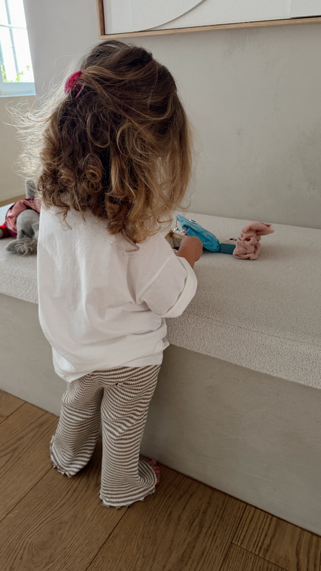 Legging June - beige et écru