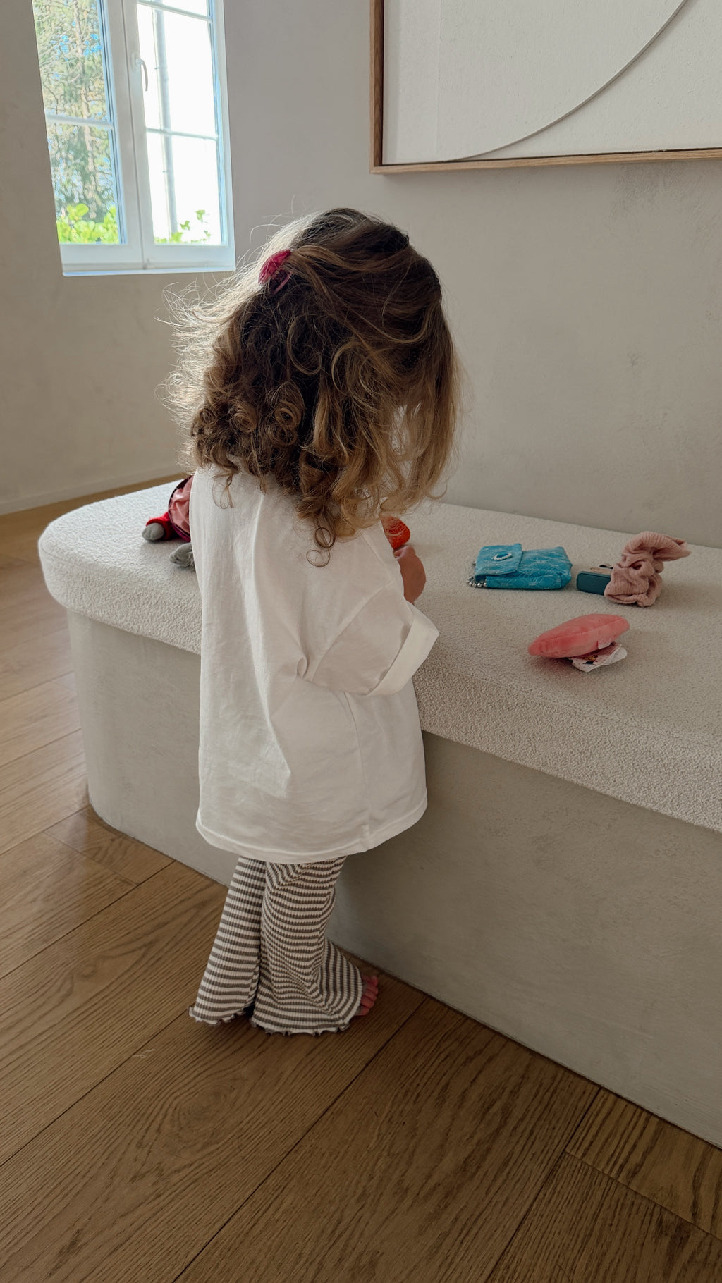 Legging June - beige et écru