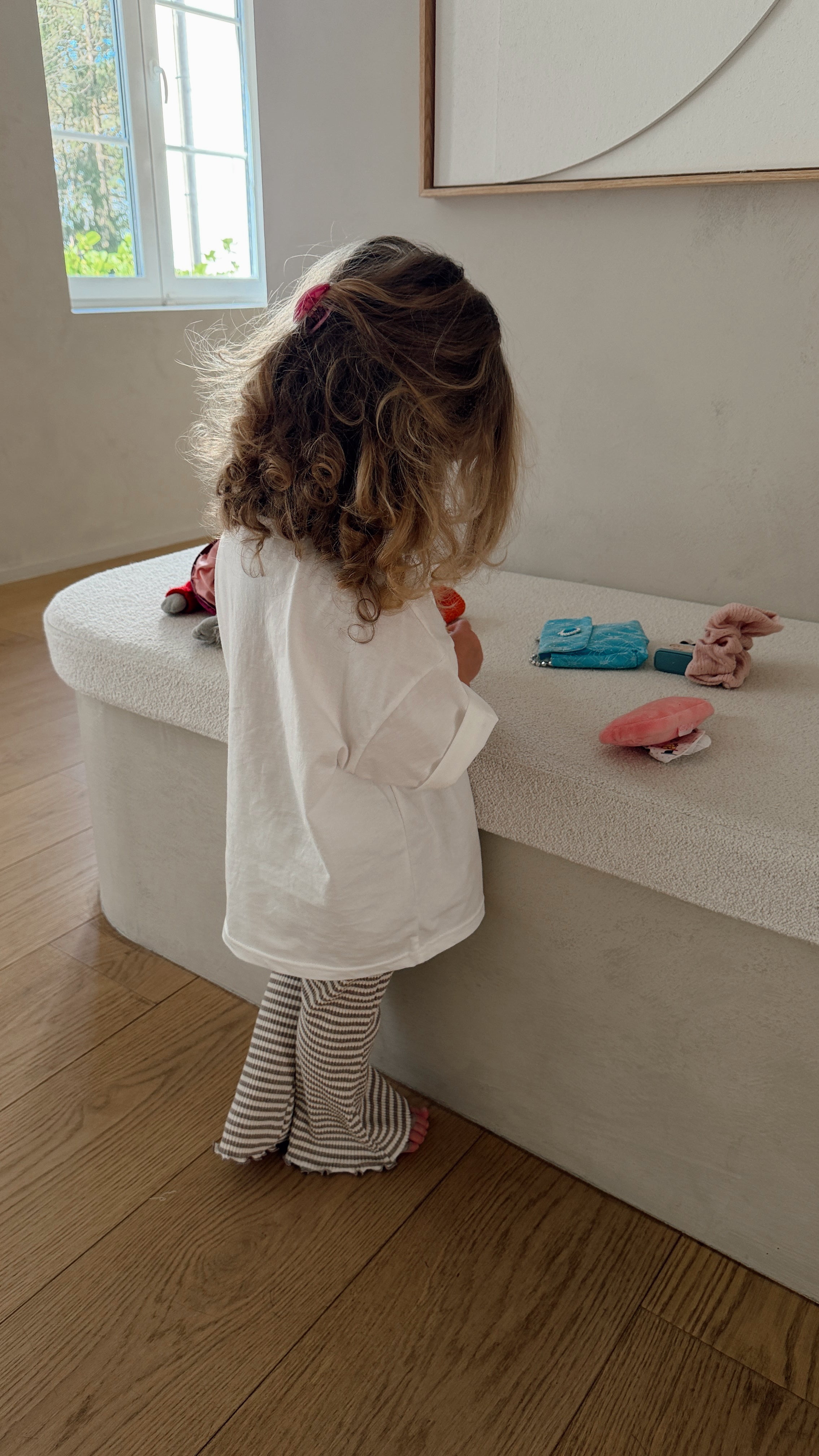 Legging June - beige et écru