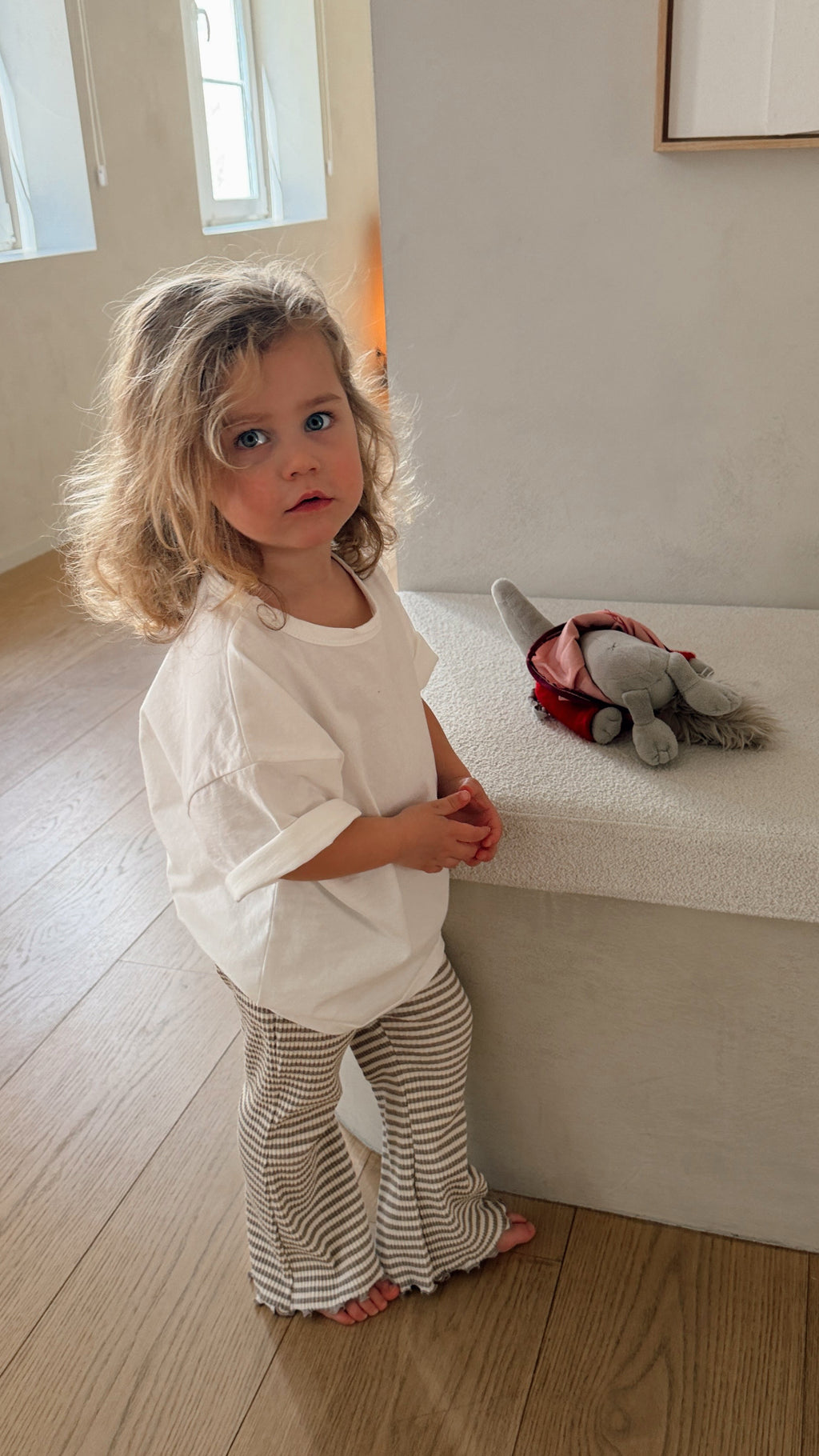 Legging June - beige et écru