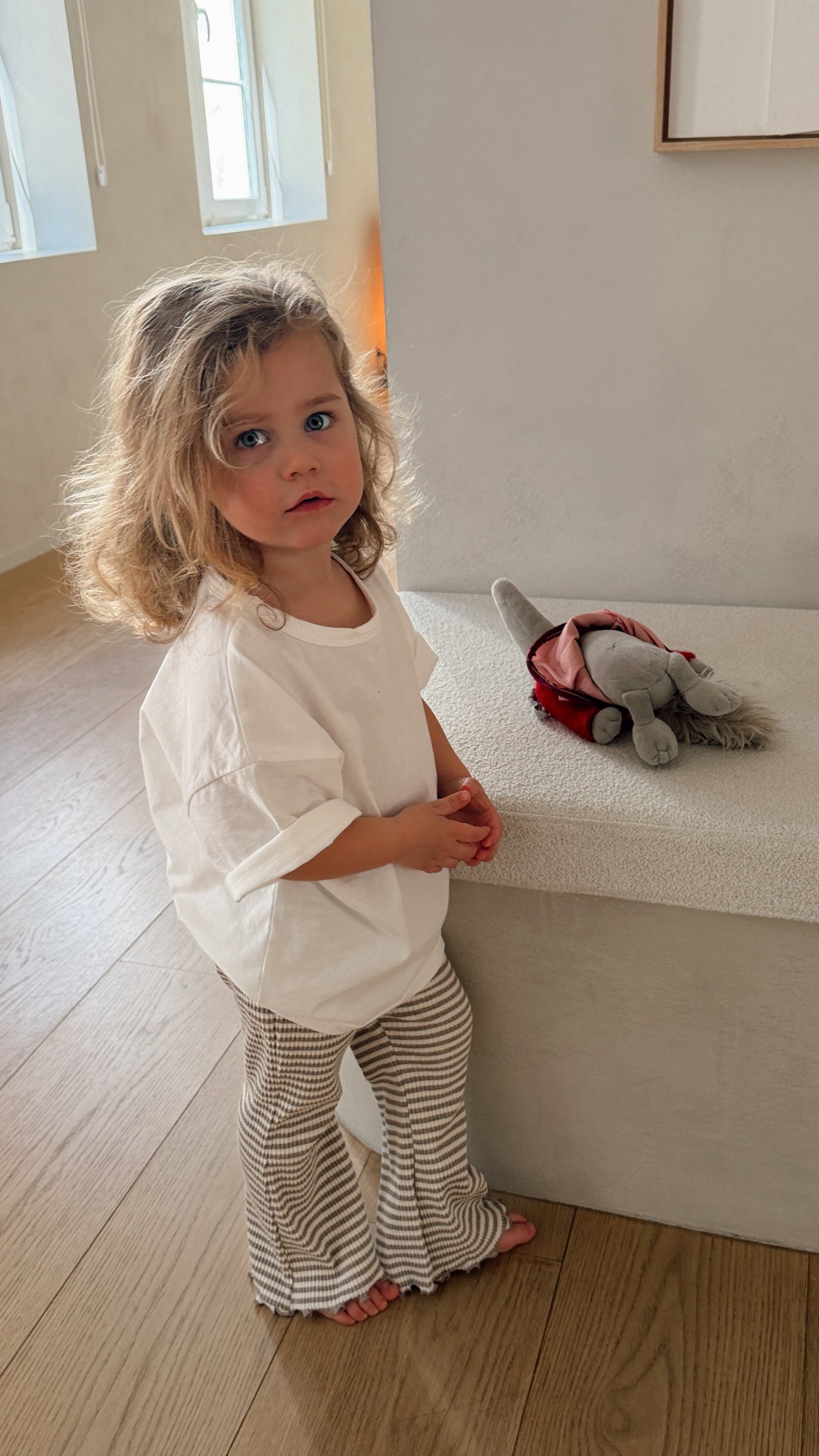 Legging June - beige et écru