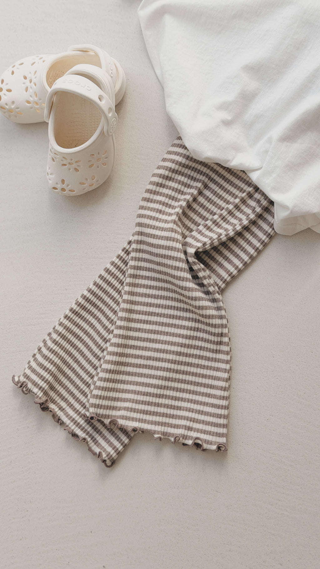 Legging June - beige et écru