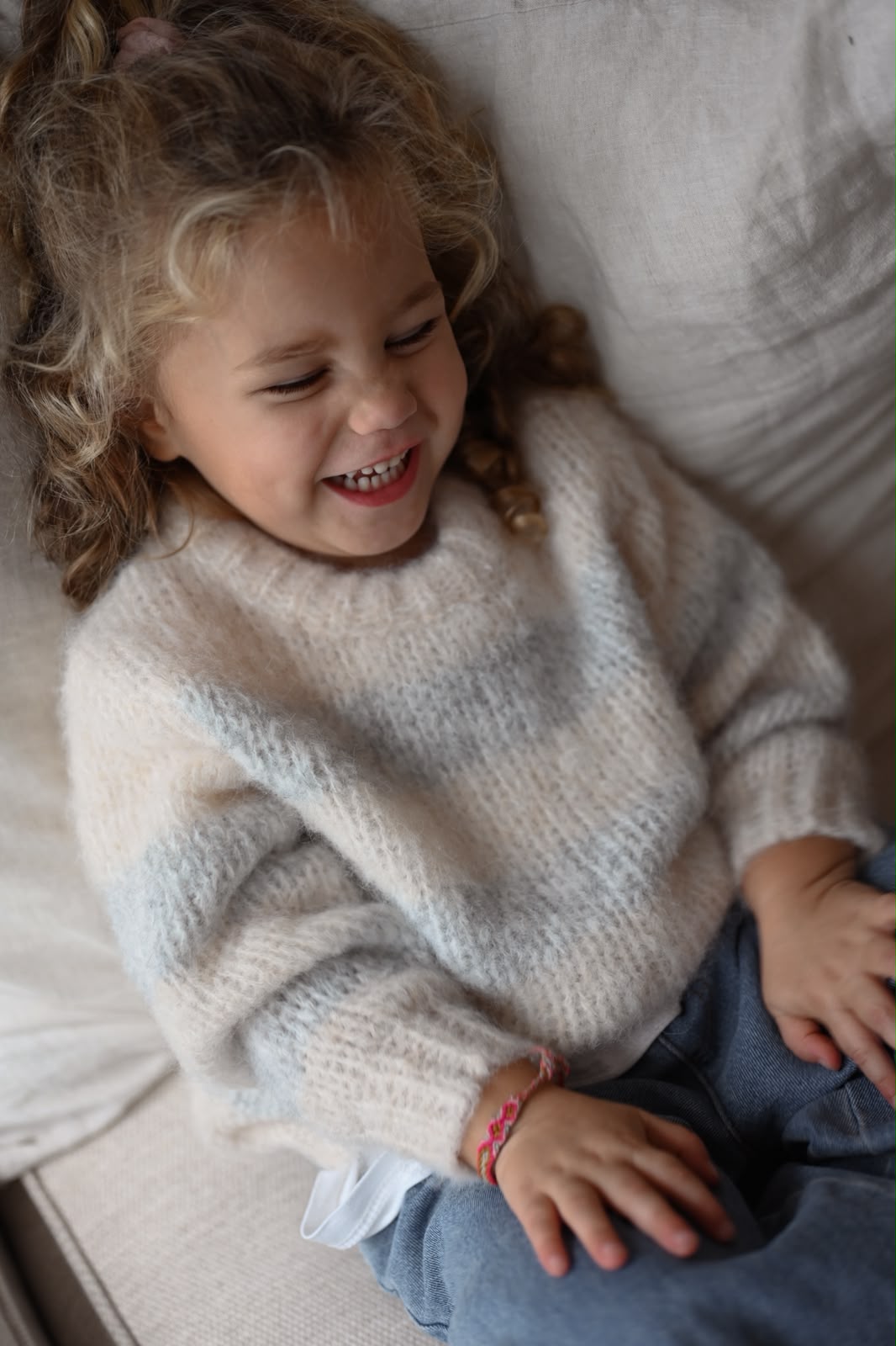 Pull Basile - écru et gris