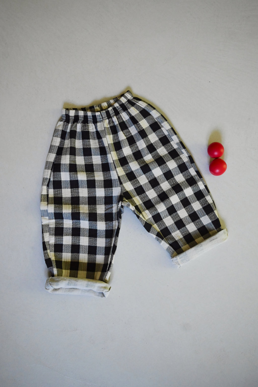 Pantalon Esmée - carreaux noir et blanc