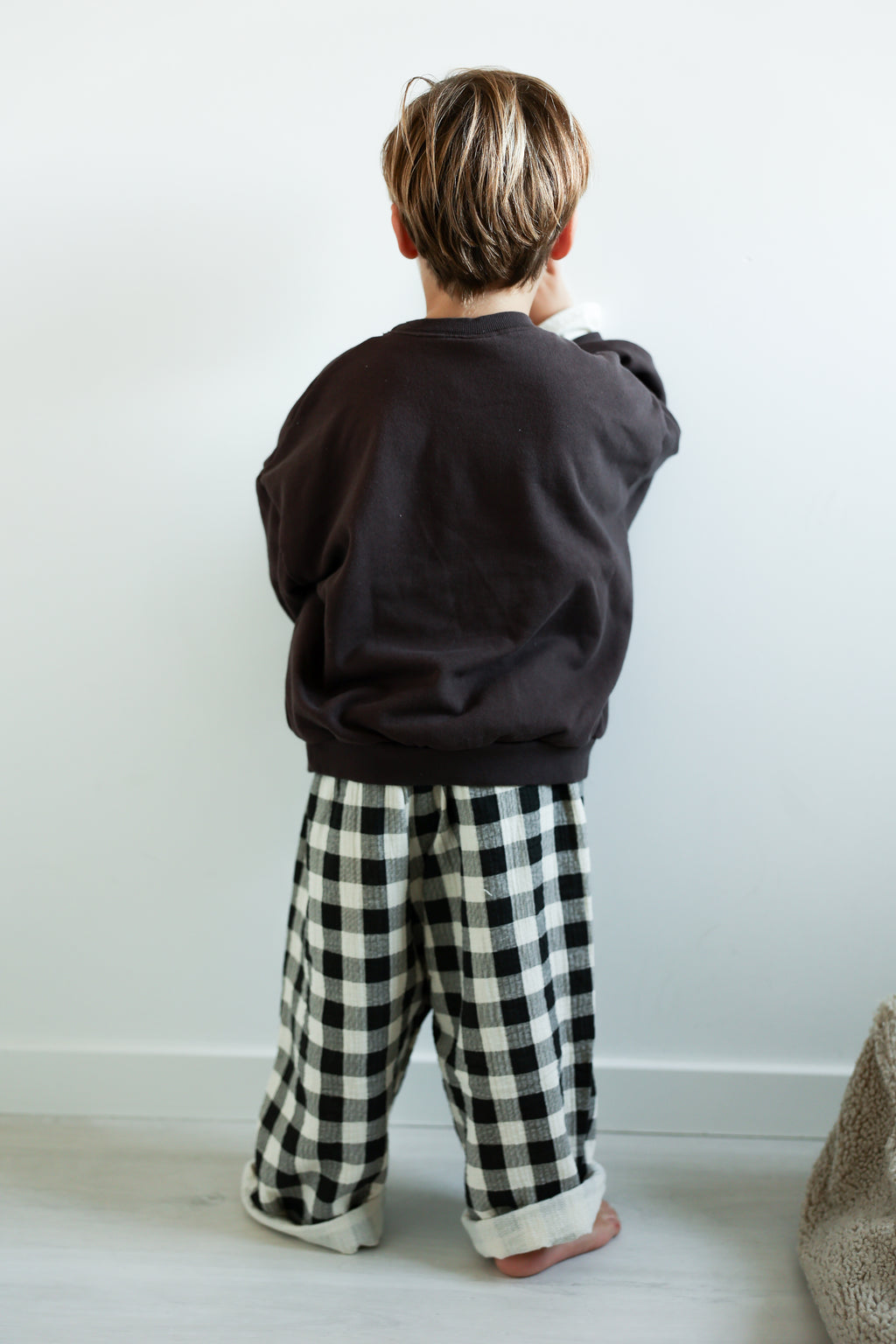 Pantalon Esmée - carreaux noir et blanc