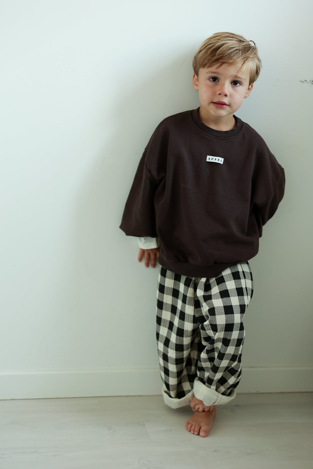 Pantalon Esmée - carreaux noir et blanc