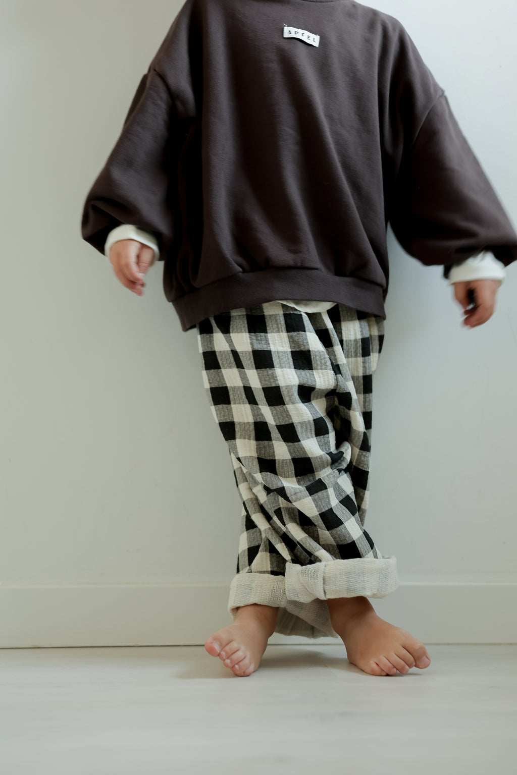 Pantalon Esmée - carreaux noir et blanc