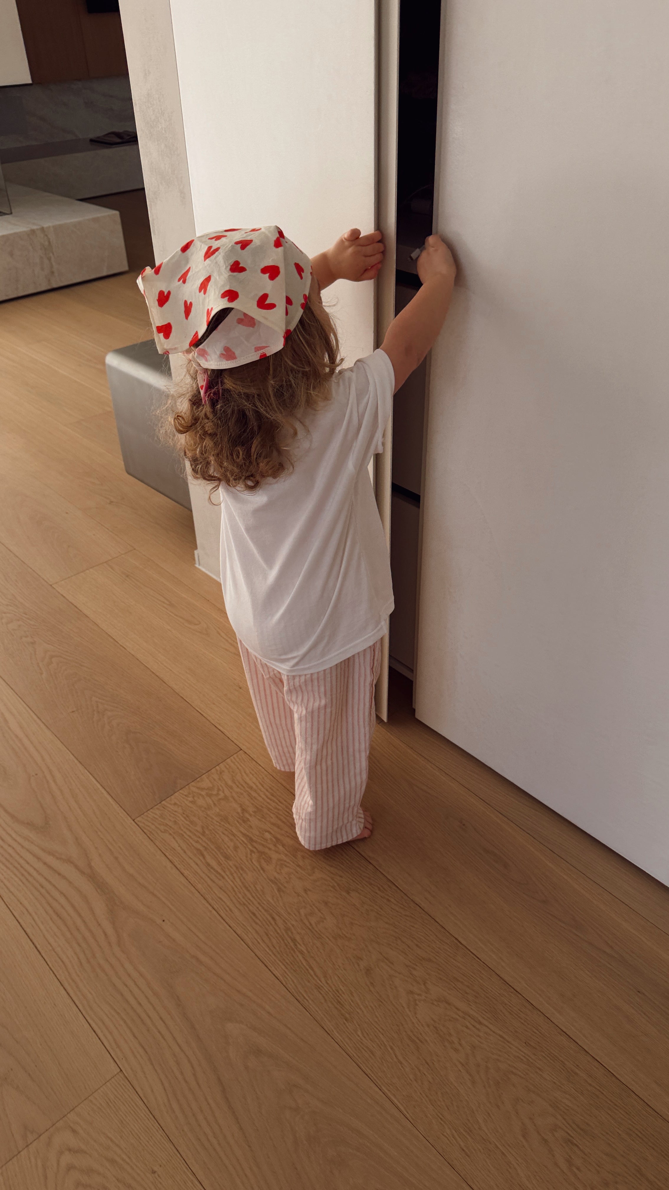 Pantalon Sienna - écru et rouge