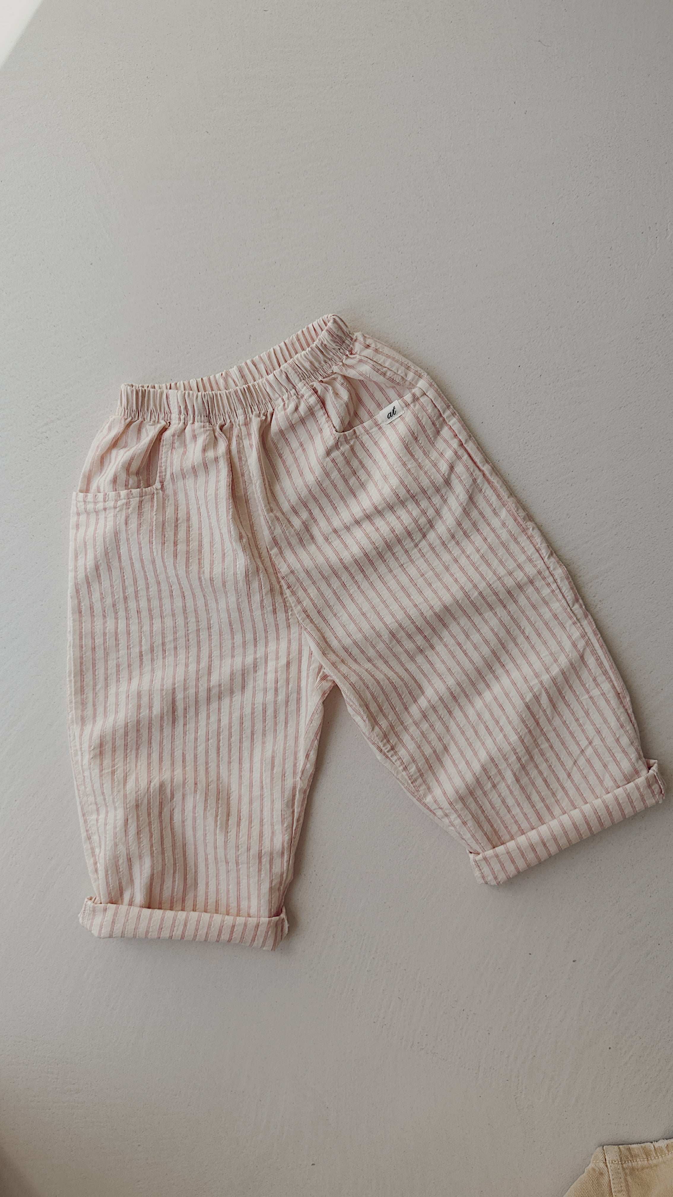 Pantalon Sienna - écru et rouge