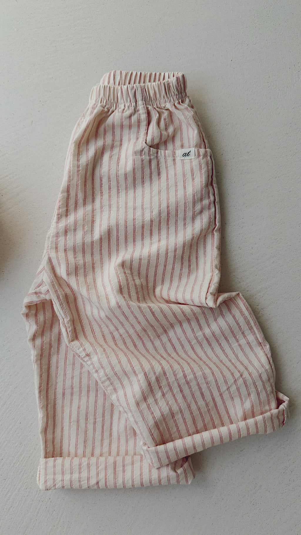 Pantalon Sienna - écru et rouge