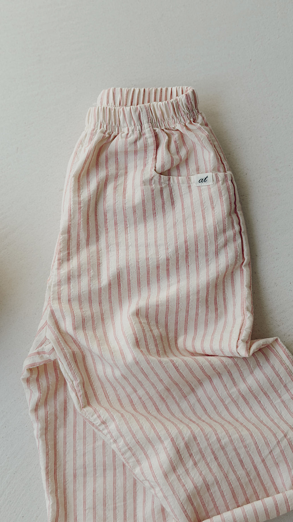 Pantalon Sienna - écru et rouge